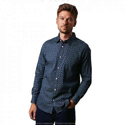Maine Mens Tudor Tile Print Long-Sleeved Shirt