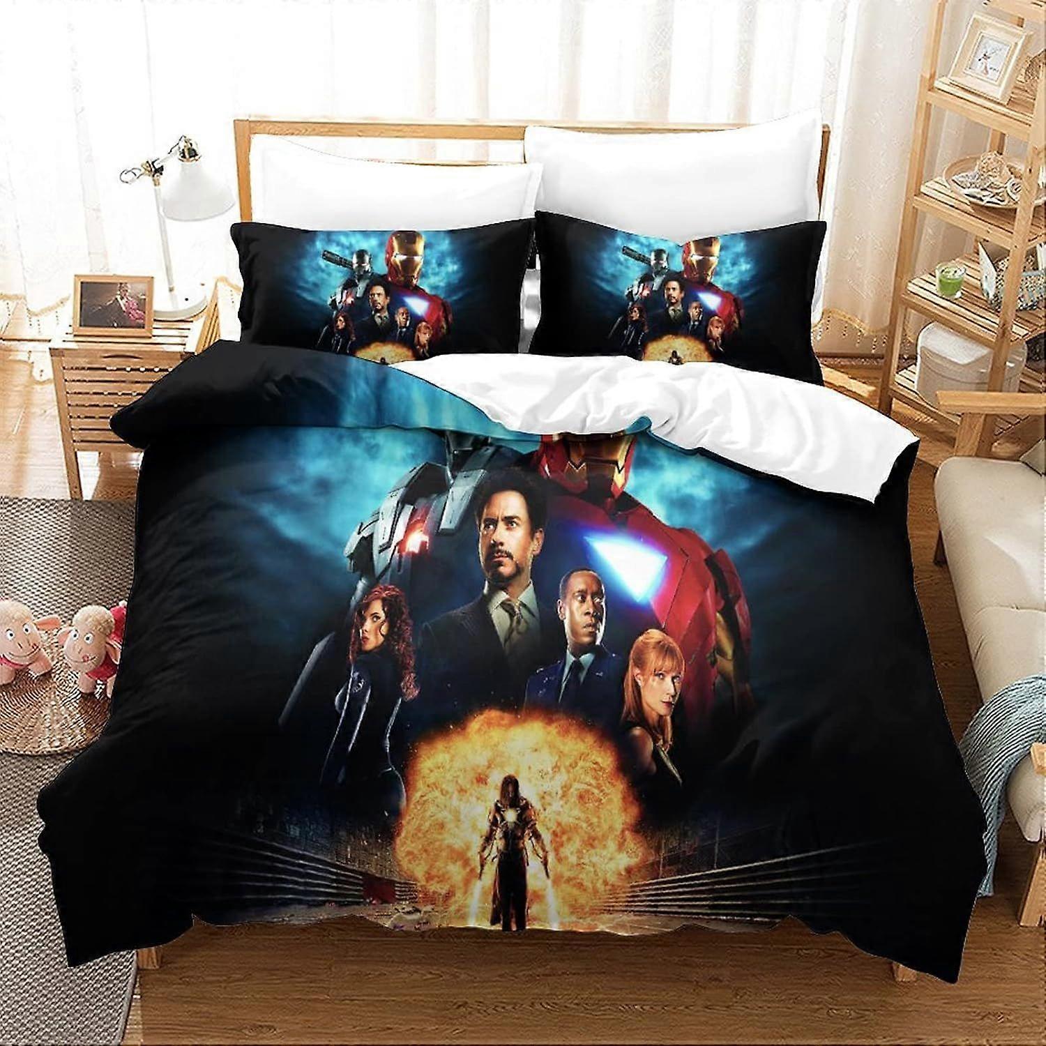xzz760 Duvet Cover Iron Man Movie Poster Duvet Cover 140X200CM