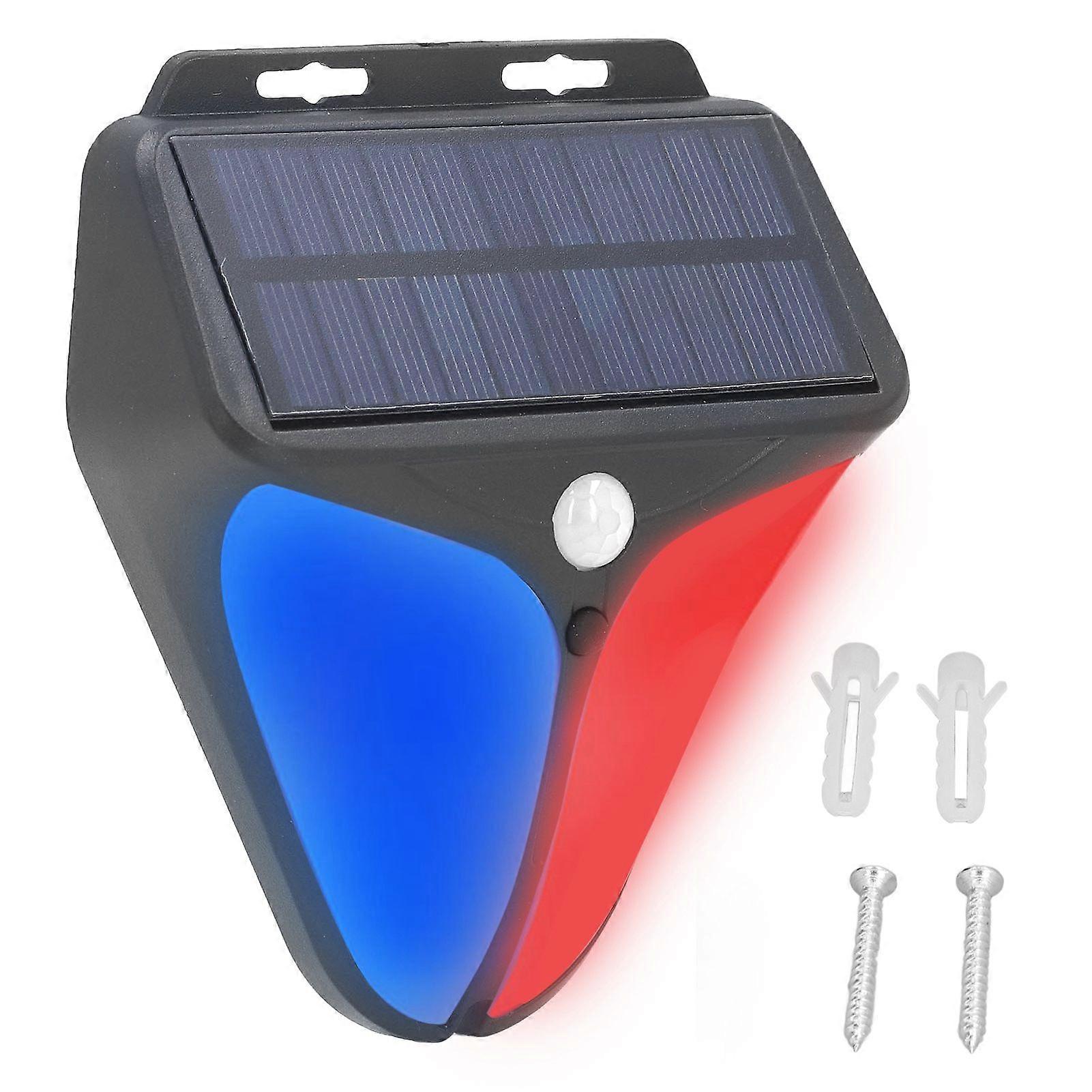Solar Warning Light Human Body Induction Infrared Sound Light Alarm for Factories Courtyards