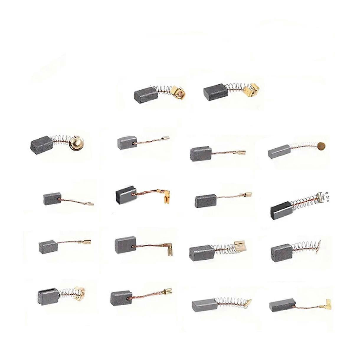 90Pcs 18 Sizes Electric Motor Carbon Brushes Replacement