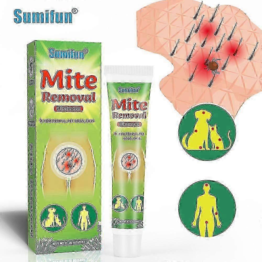 Mide fjernelse Anti-kløe creme Antibakteriel Universal Hurtig Effektiv salve til kæledyr Mennesker Mite Fjernelse Ointment_Lucky_B
