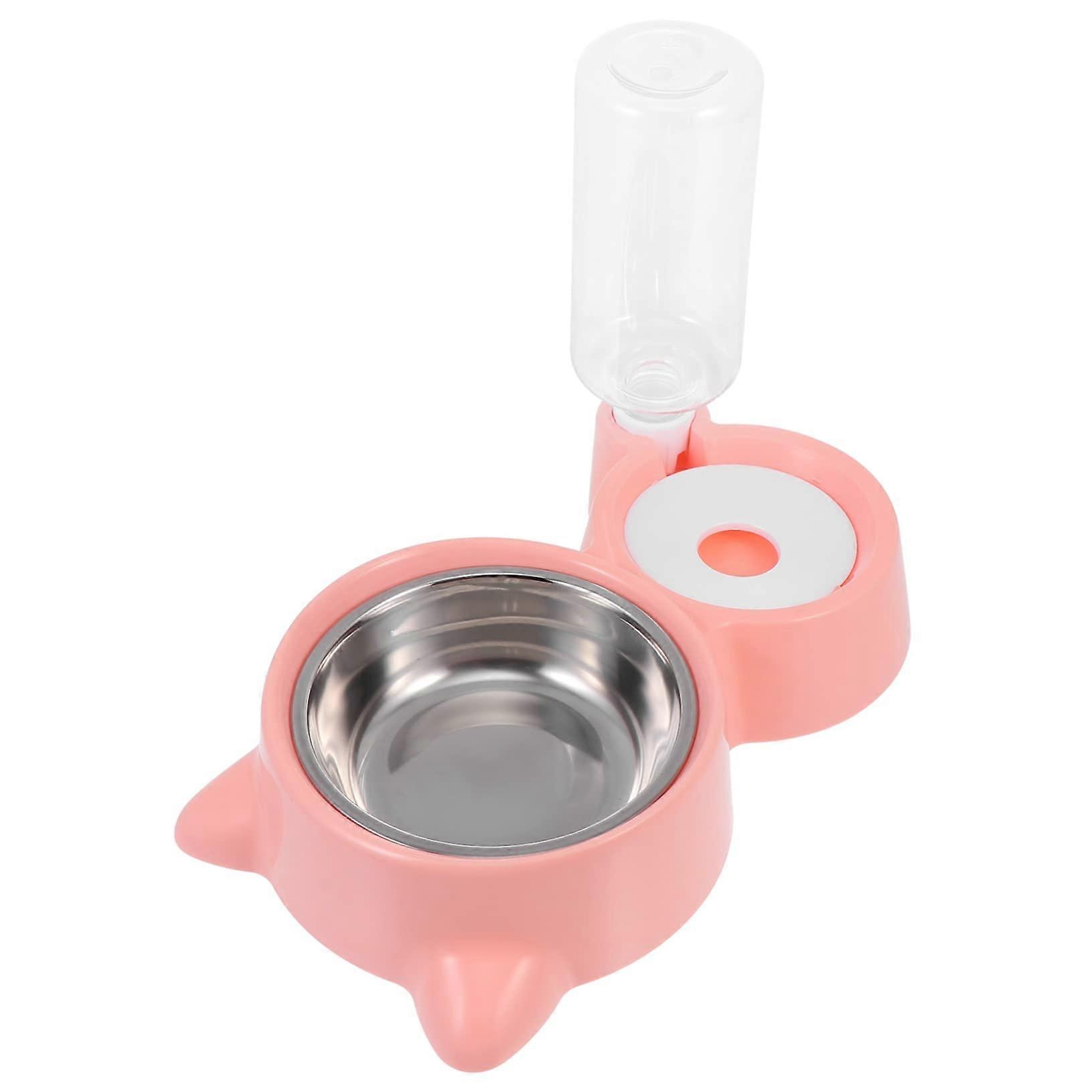 Cat Ear Pet Bowl With Automatic Water Refill, Cat Food Feeder and Water Container, EasyClean Siphon Principle for Pets