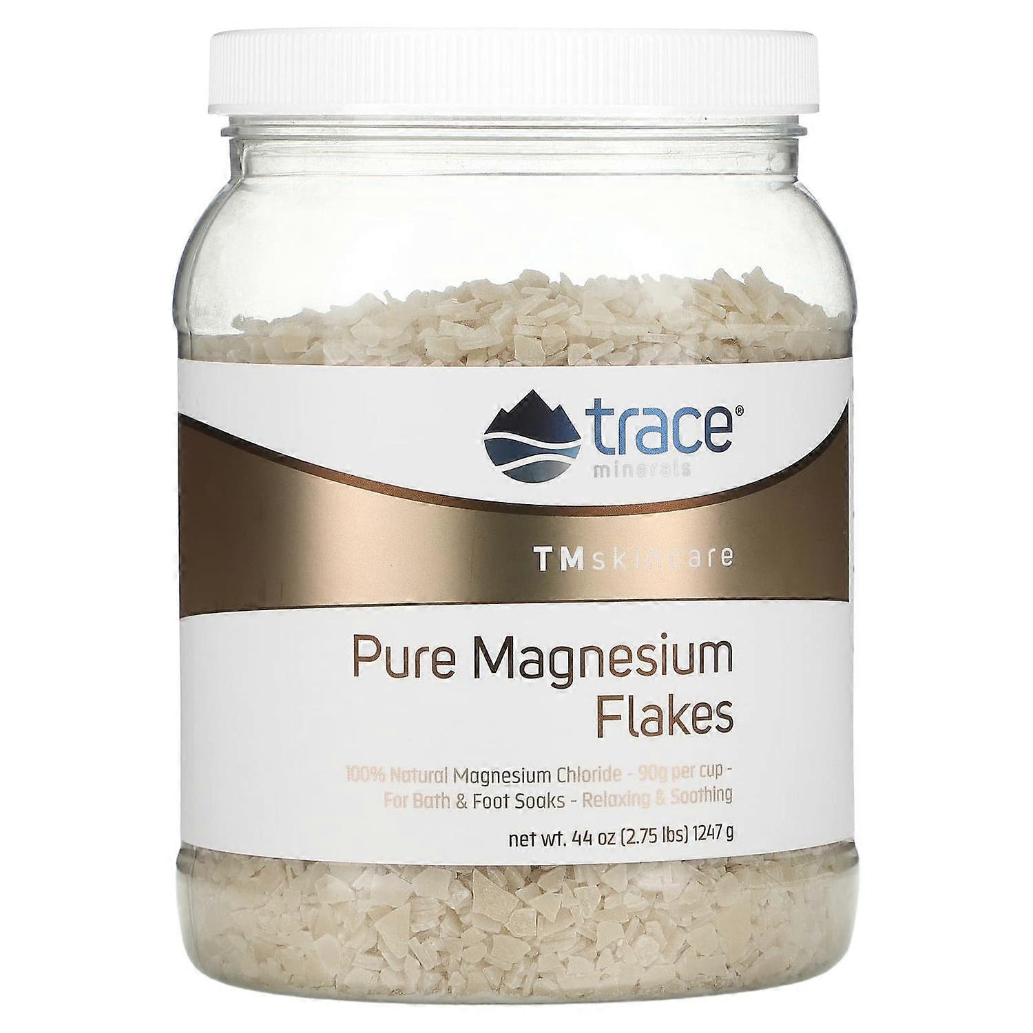 Trace Minerals ÃÂÃÂ¬ÃÂÃÂ, TM Skincare, Pure Magnesium Flakes, 2.75 lbs (1,247 g)