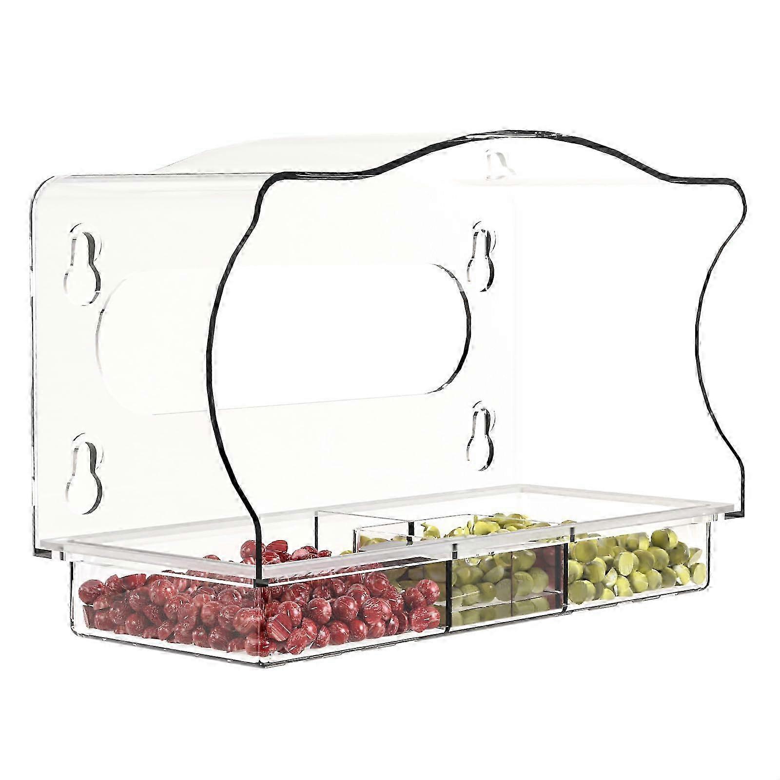 25-26 Window-Mount Bird Feeder - Suction Cup Base & Removable Seed Tray