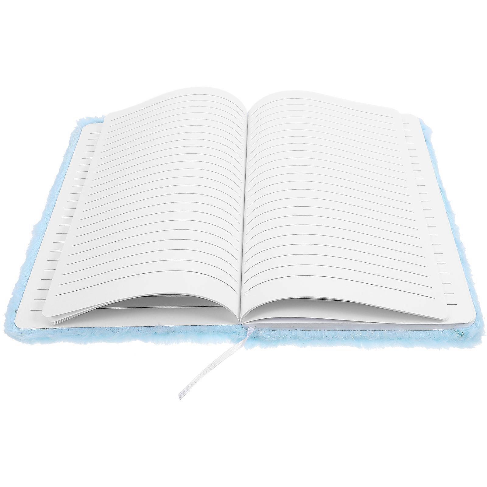 Sky-Blue Notebook for Taking Notes 5Pcs Fluffy Cover Portable Notepad