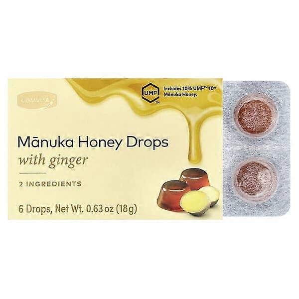 Comvita, Manuka Honey Drops with Ginger, 6 Drops, 0.63 oz (18 g)
