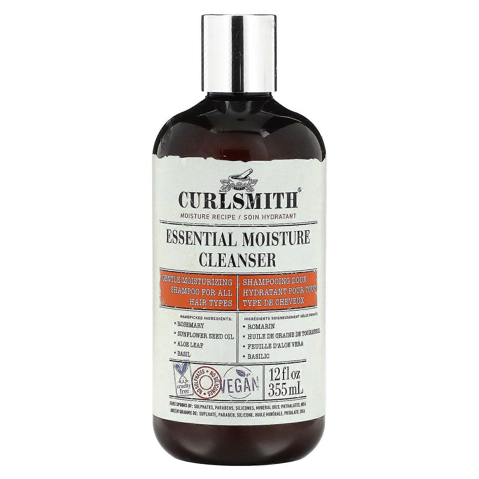 Curlsmith, Essential Moisture Shampoo, Alla locktyper, 355 ml