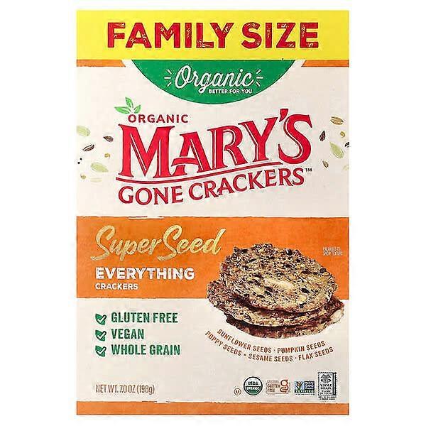 Mary's Gone Crackers, Organic Super Seed Crackers, Everything, 7 oz (198 g)