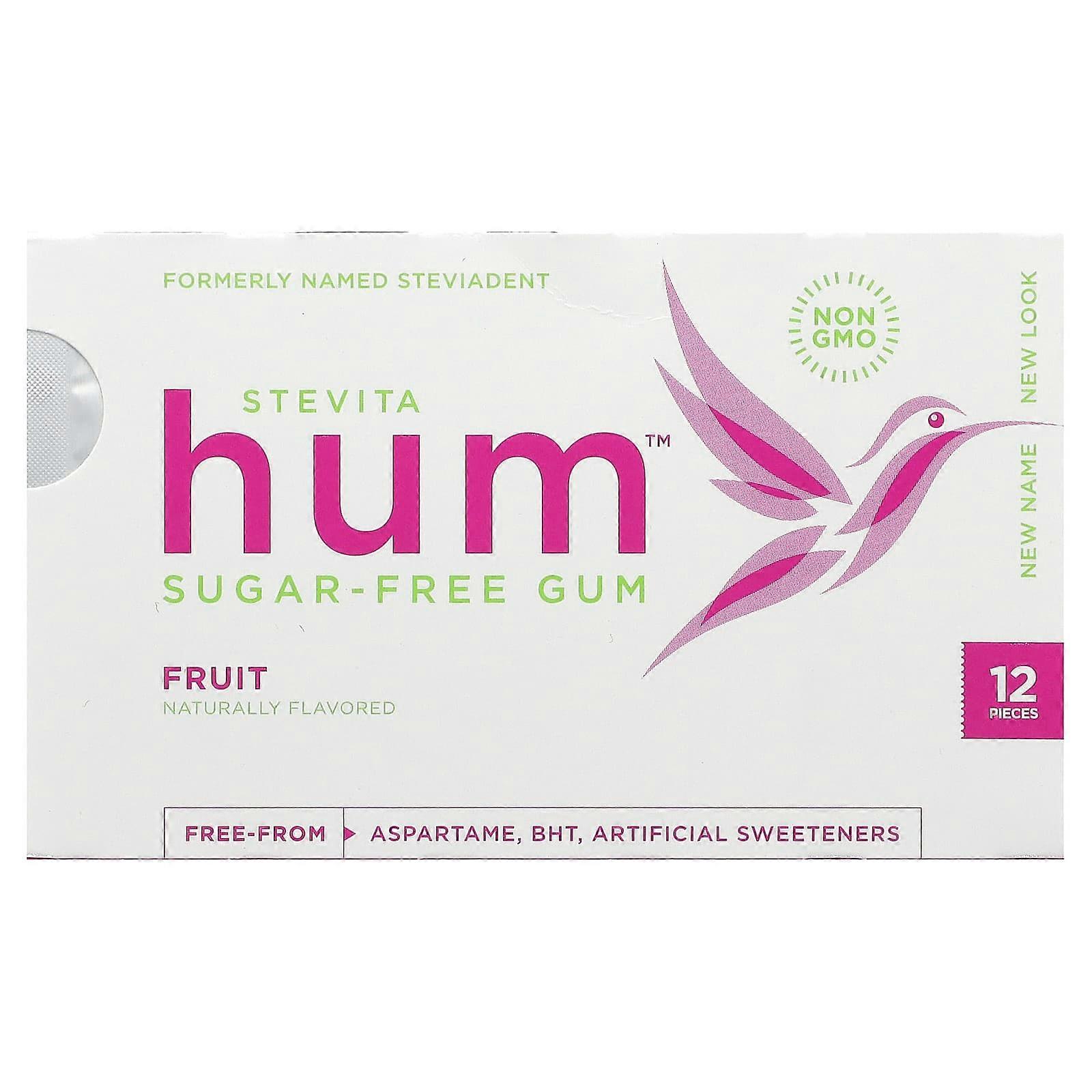 Hum, Sugar-Free Gum, Fruit , 12 Pieces