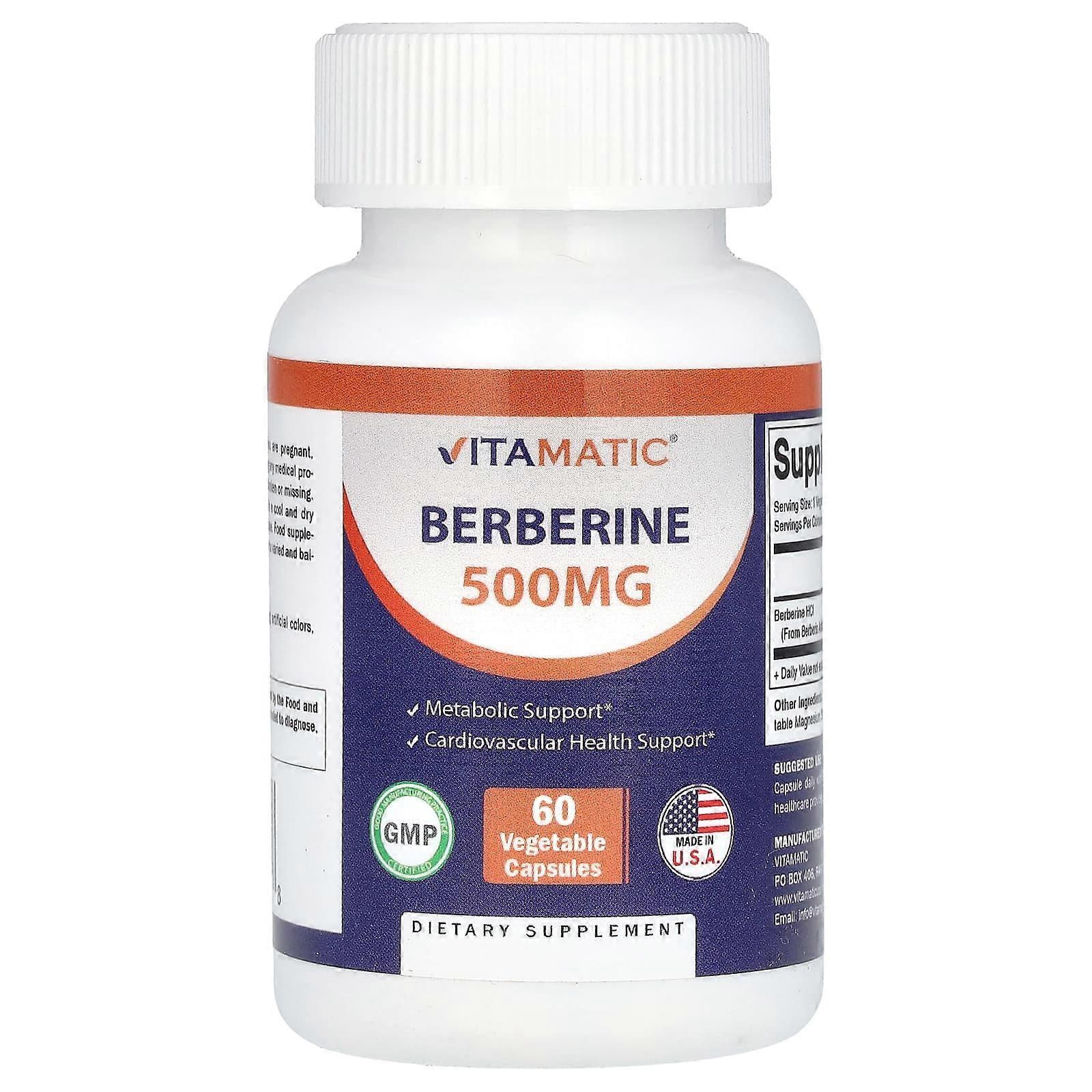 Berberine, 500 mg, 60 Vegetable Capsules
