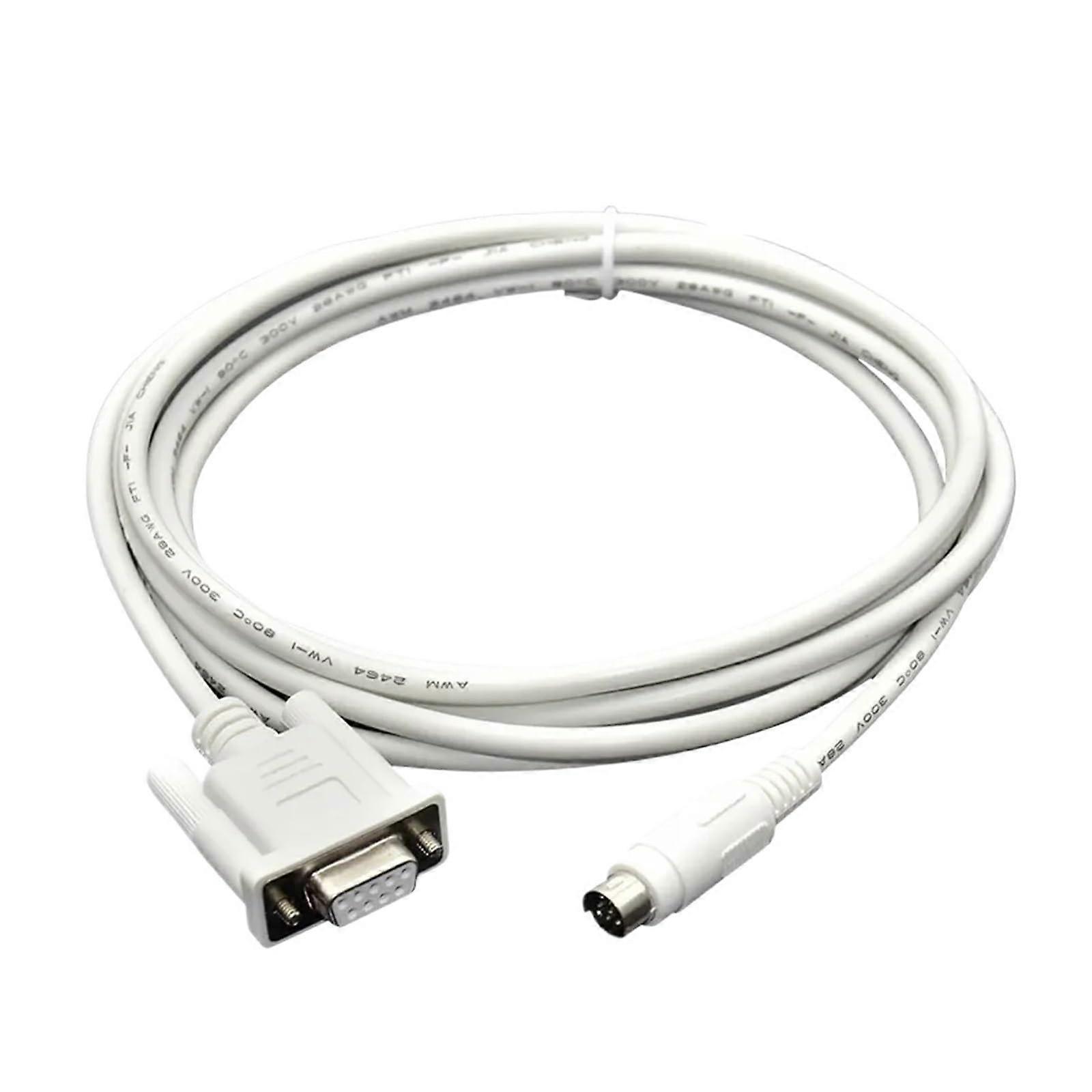 PLC Programming Cable For PC Download Cable RS232 Interface White 5m