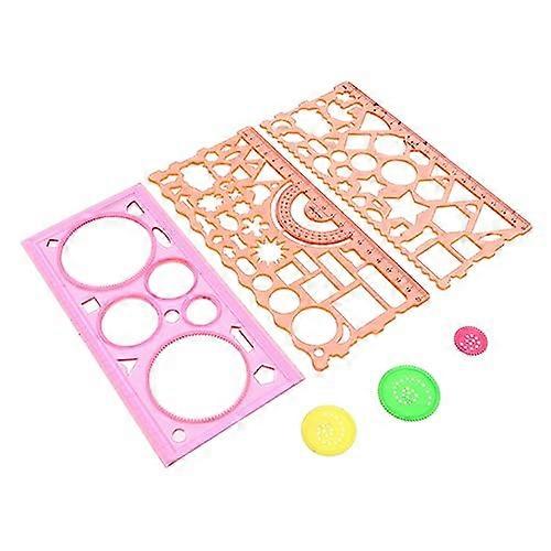 ZENGO School Supplies Ruler,3pcs Measure Tape Rulers for Scale Ruler Stencils for Precision Ruler Stationary Drawing Template Ruler Geometric Ruler