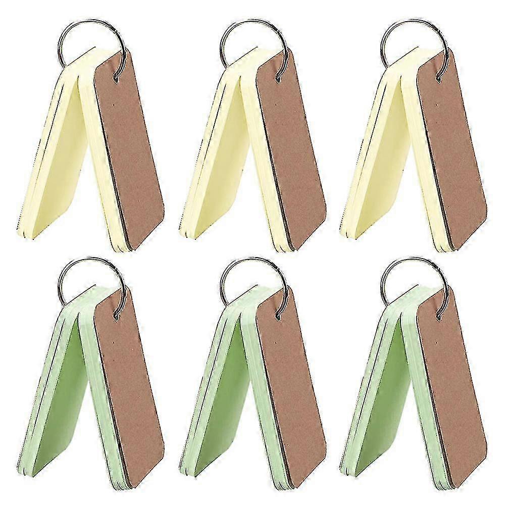 2025 Blank Index Cards Colored Flash Cards With Binder Ring For School, Learning, 6 Pack, 2.16"x3.5", 300 Count