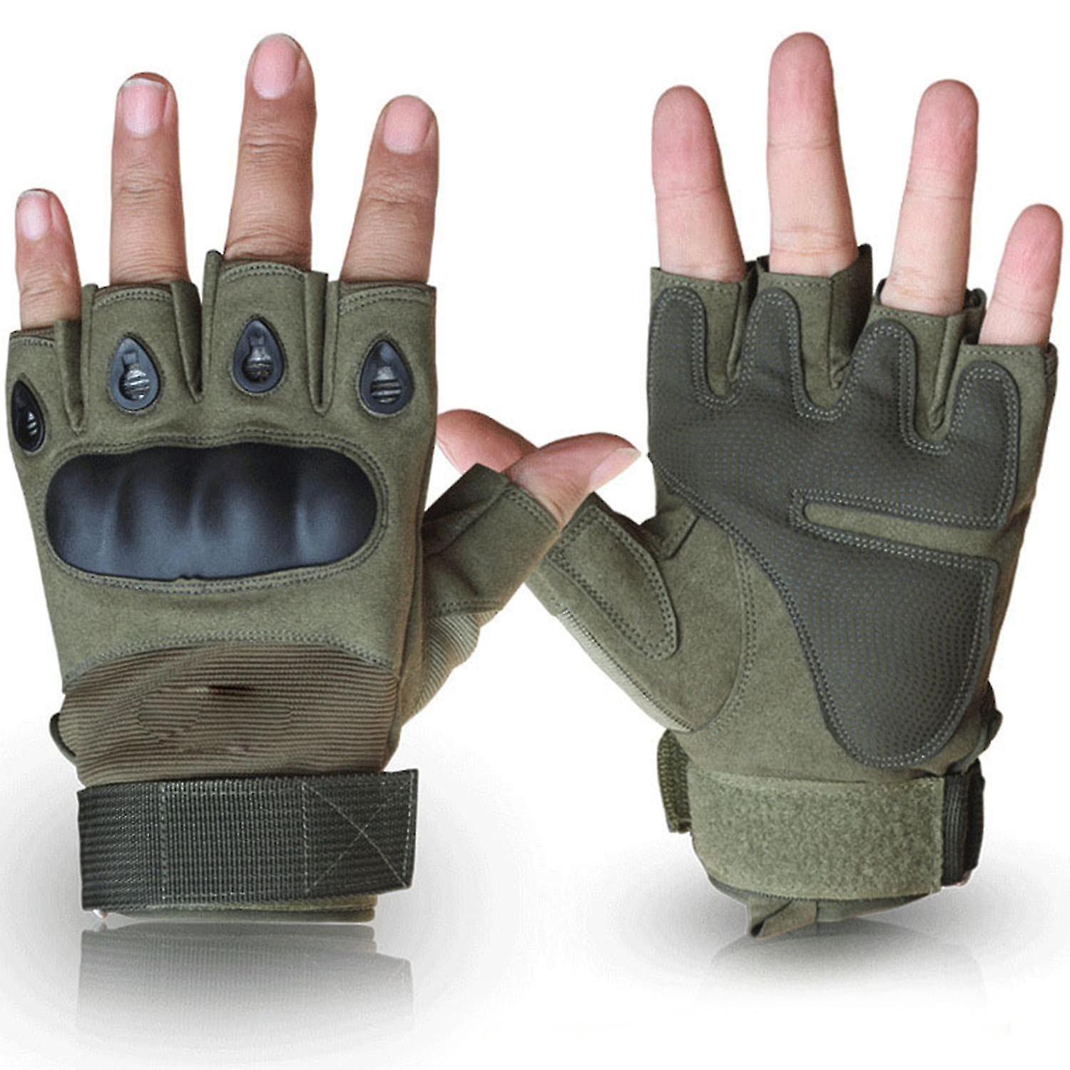 バックパックアウトドアスポーツグローブメンズタクティカルハーフフィンガーバイクライディング