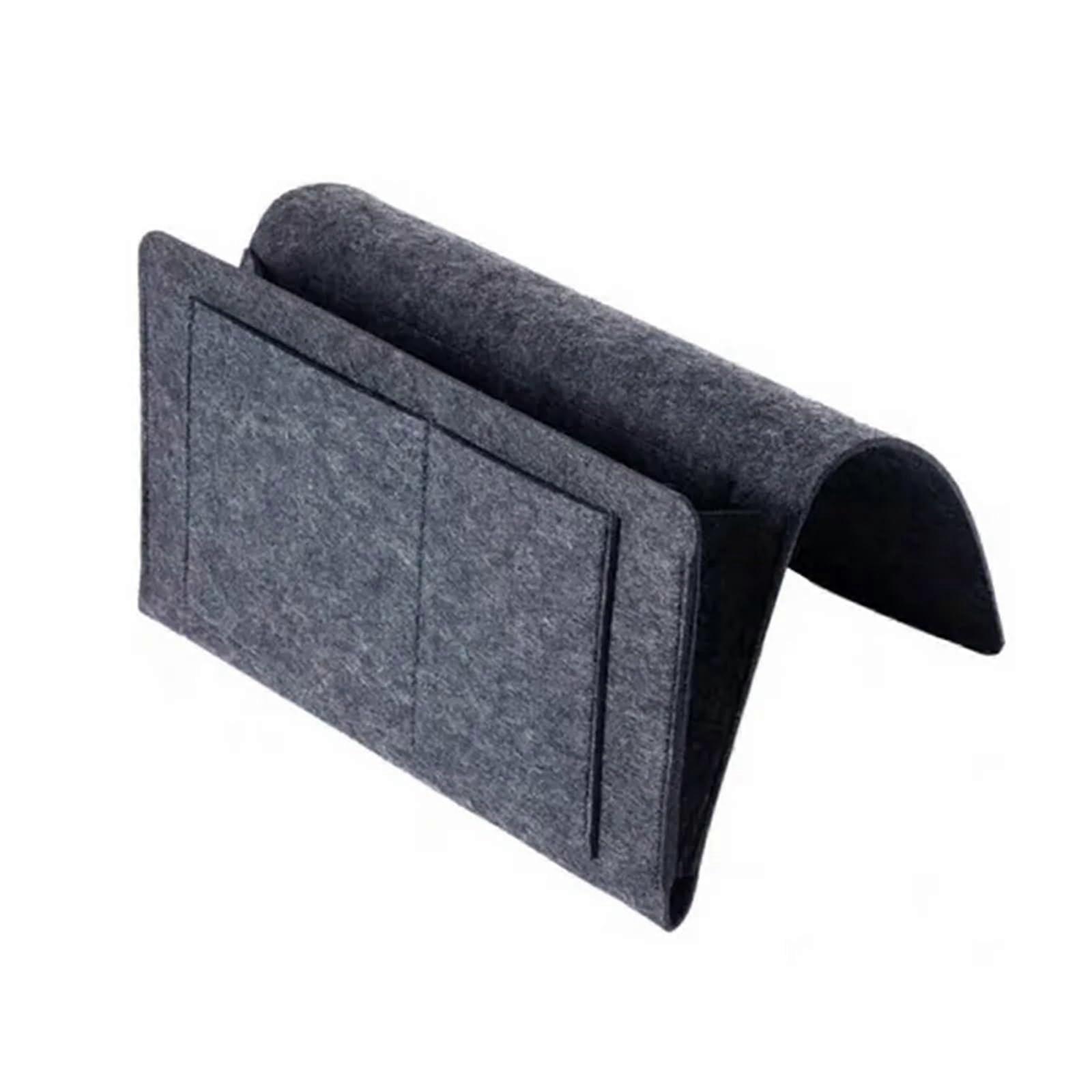 Bedside Storage Bag Felt 270x220x80mm 1 Piece Hanging Caddy Remote Control Sofa Organizer Bed Frame Pocket Color 2