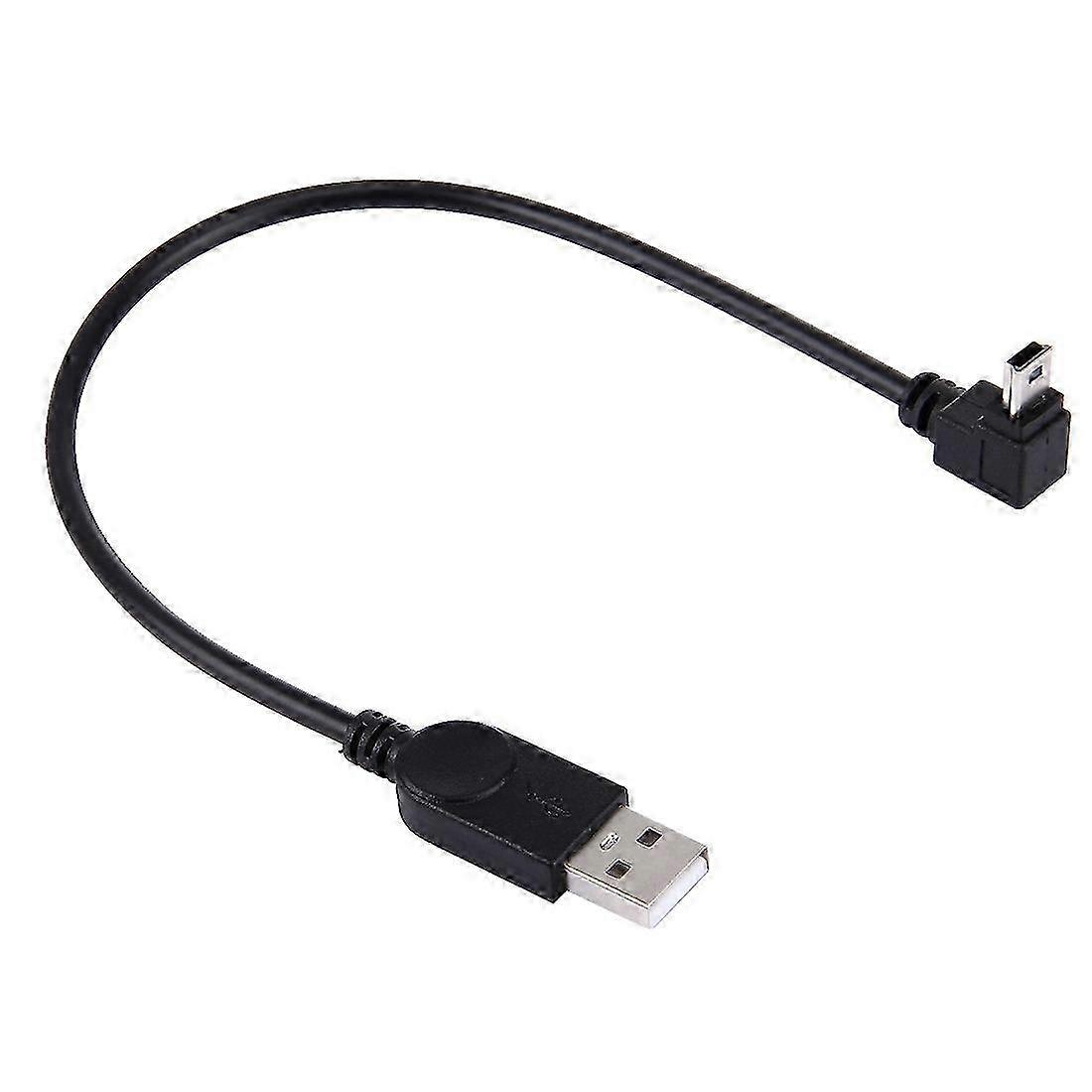 90 Degree Angle Elbow Mini USB to USB Data / Charging Cable, Length: 28cm 25-26s