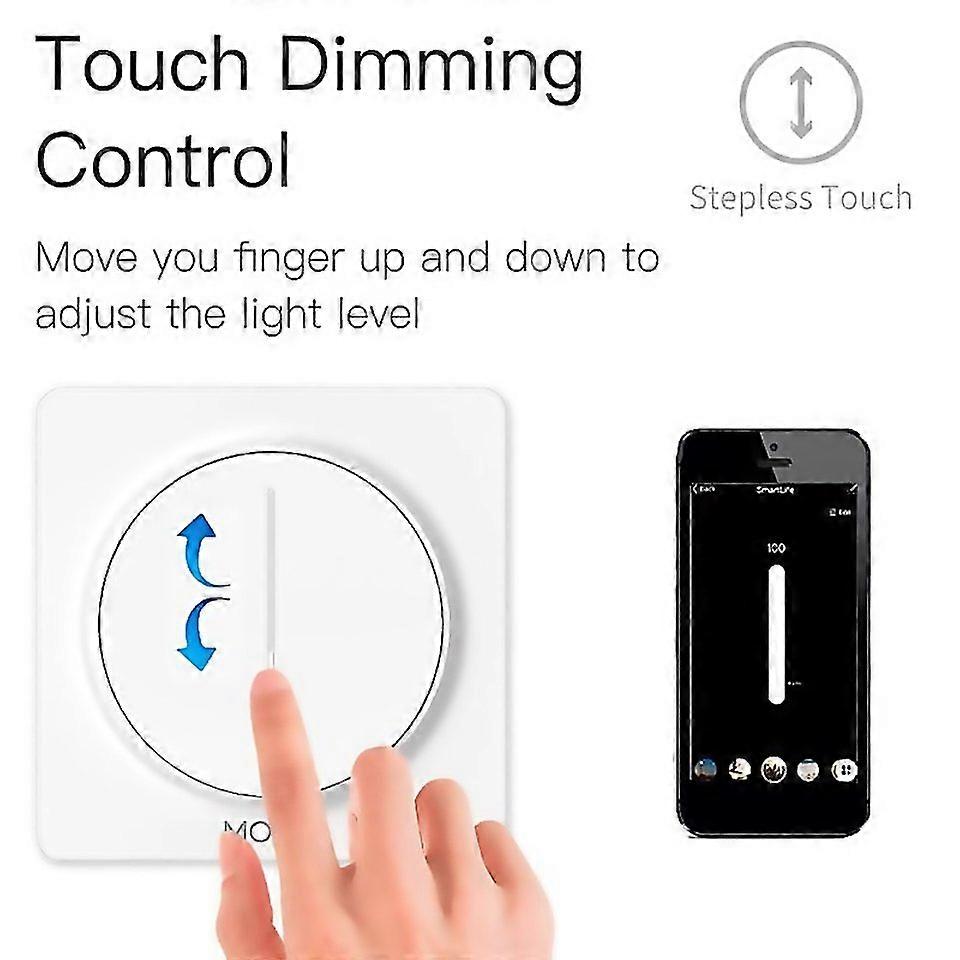 For Wifi Touch Light Dimmer Switch 100240v Smart Lifetuya App Smart Home Remote Control