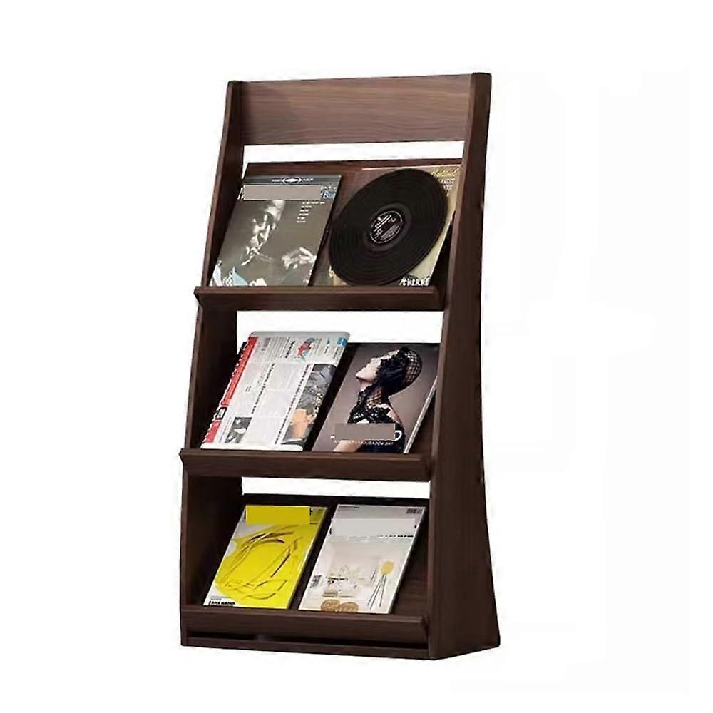 Magazine Rack FloorStanding Storage Rack, Vertical Leaflet Display, Folding Periodical Rack for Reception Areas