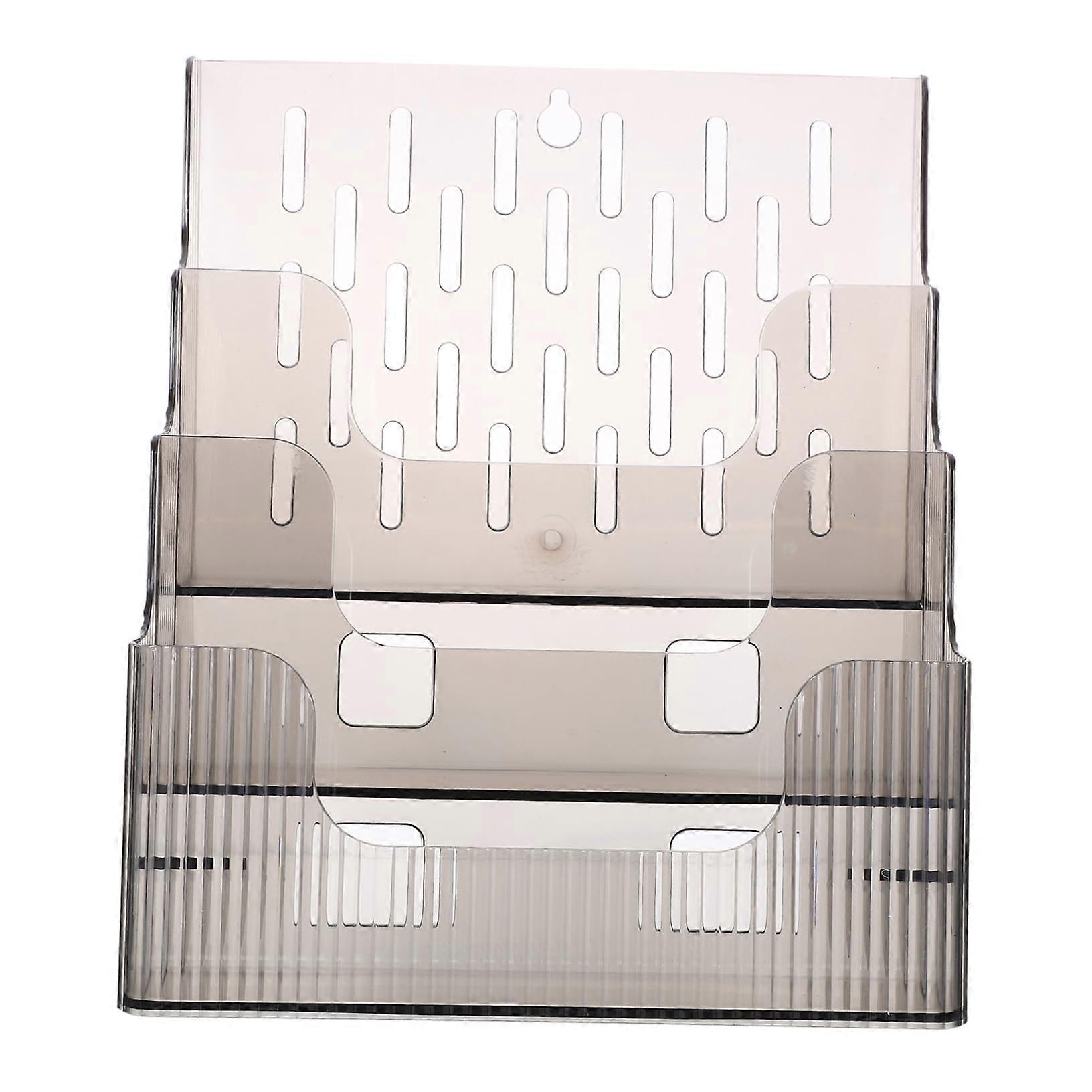 Brochure Display Stand WallMounted Magazine Rack Document Holder For Office And Home Use Sturdy