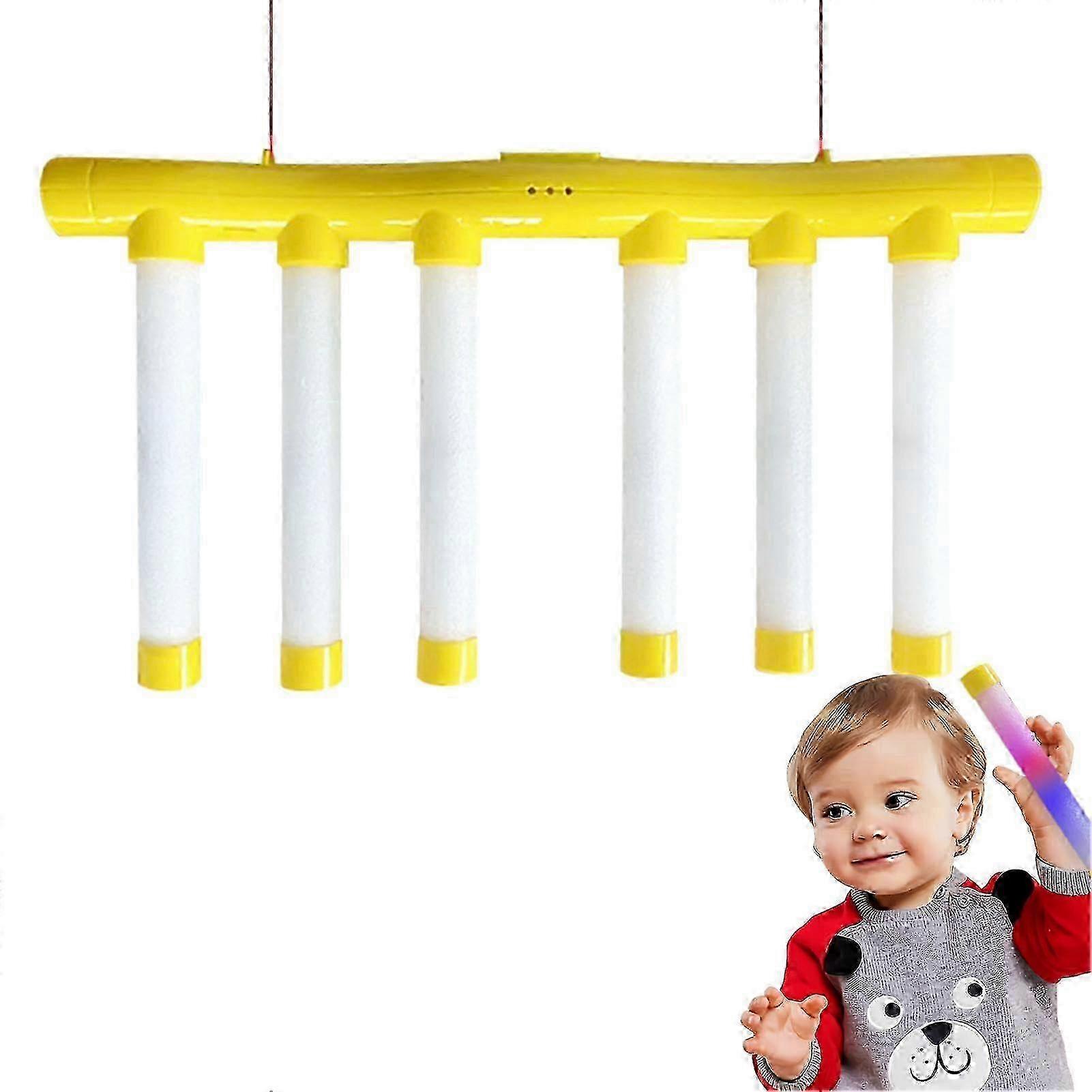 Catching Sticks Game, Drop Stick Game – A Shining Reaction Game in the Dark – Hand Coordination Training Toy, Hand Speed Challenge, 3 Levels Yellow 20