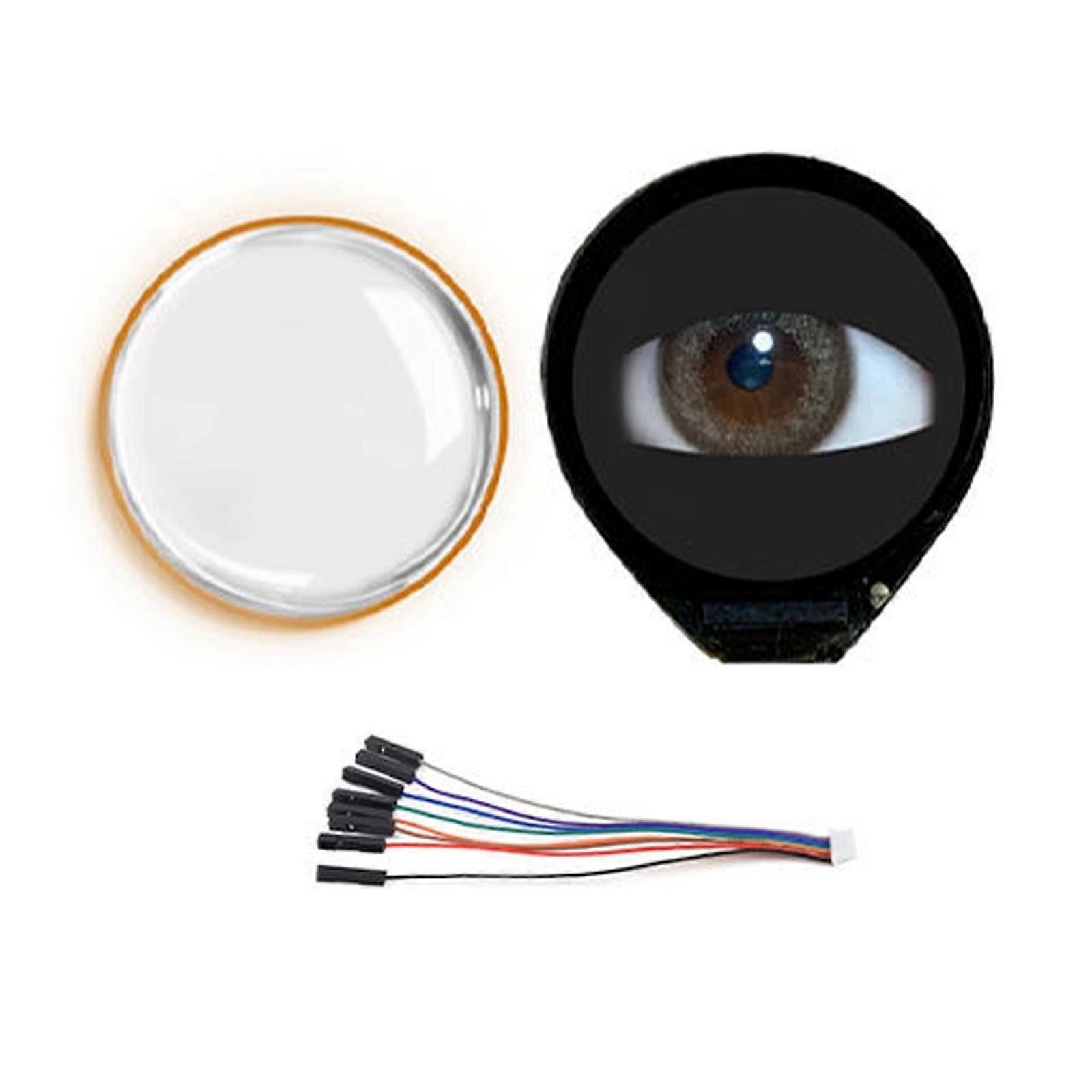 0.71in Round IPS Display 0.71inch LCD Panel Highly Backlights Illumination for Electronics Wearable Devices and Robotics Multicolor