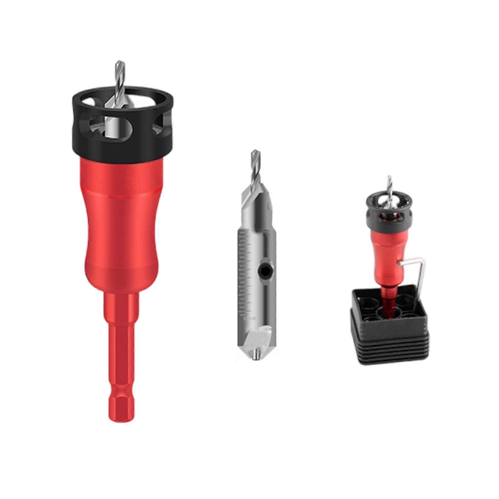 Precise Engineered 3 in 1 Countersink Cutter Drill Bit For Flawlessly Woodworking Result On Softwood Hardwood Surfaces Multicolor