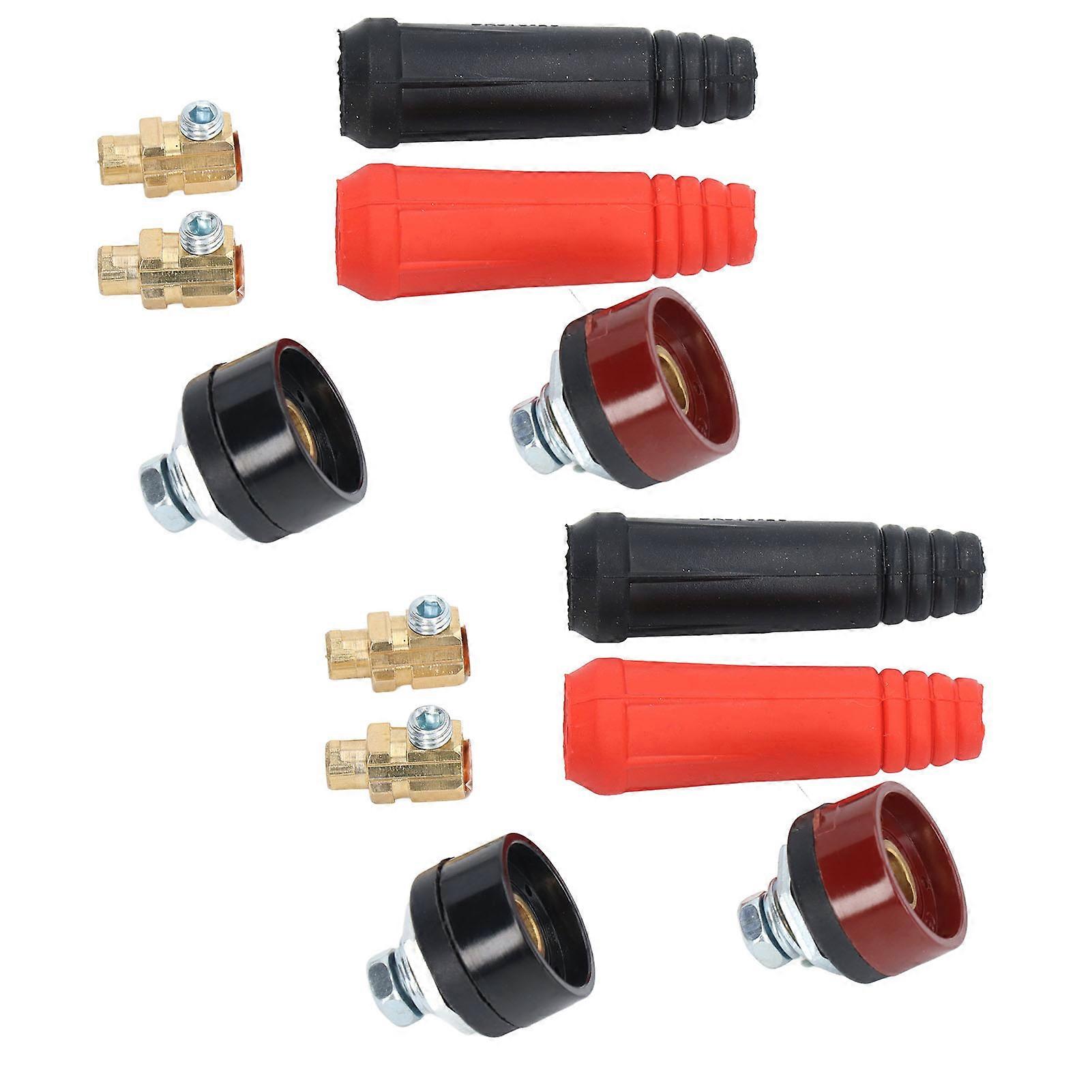 12Pcs Welding Cable Panel Connector Quick Fitting Plug Socket Set Kit for Power Supply