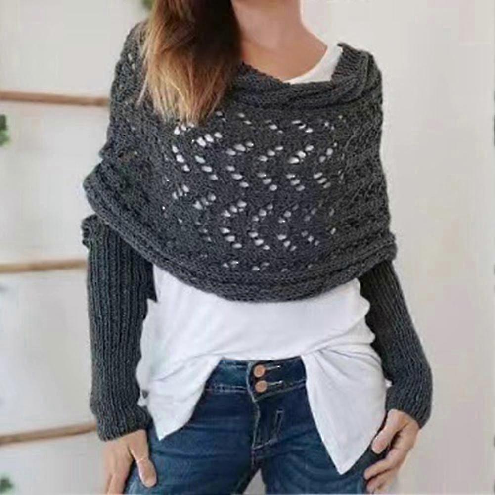 Personalized crochet sweater scarf pattern compatible with cozy sleeve wrap