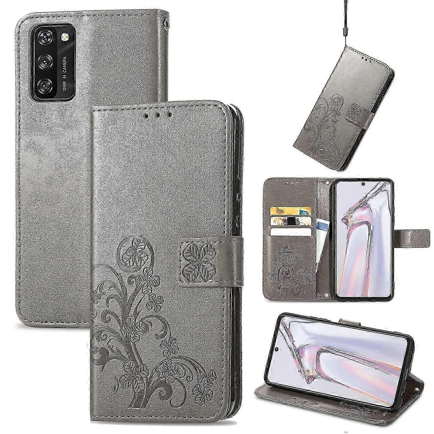 Four-leaf Clover Leather Case For Blackview A100