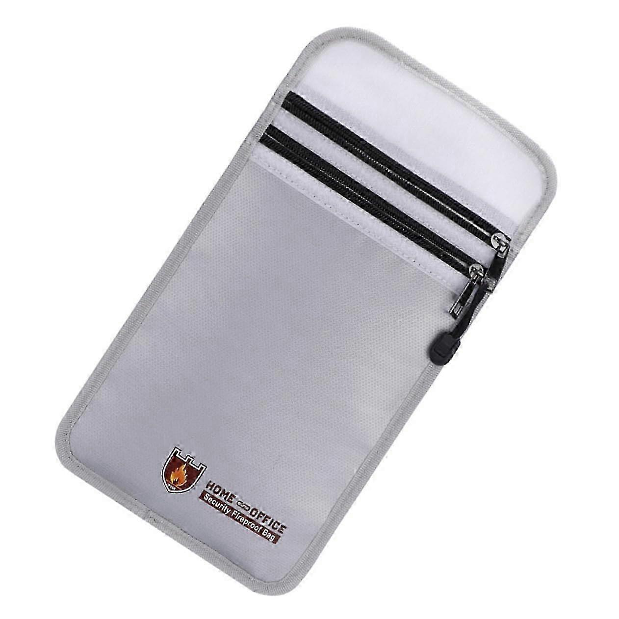 Porte-dossiers argenté zippé ignifuge