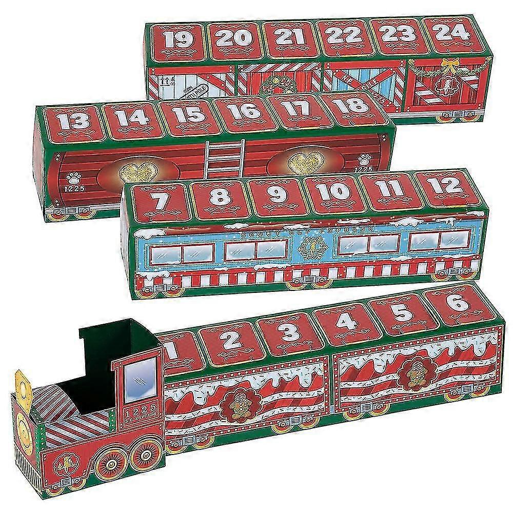 Lbq-christmas Countdown Calendar 24 Days Surprise Blind Box Train Blind Box @BUGU