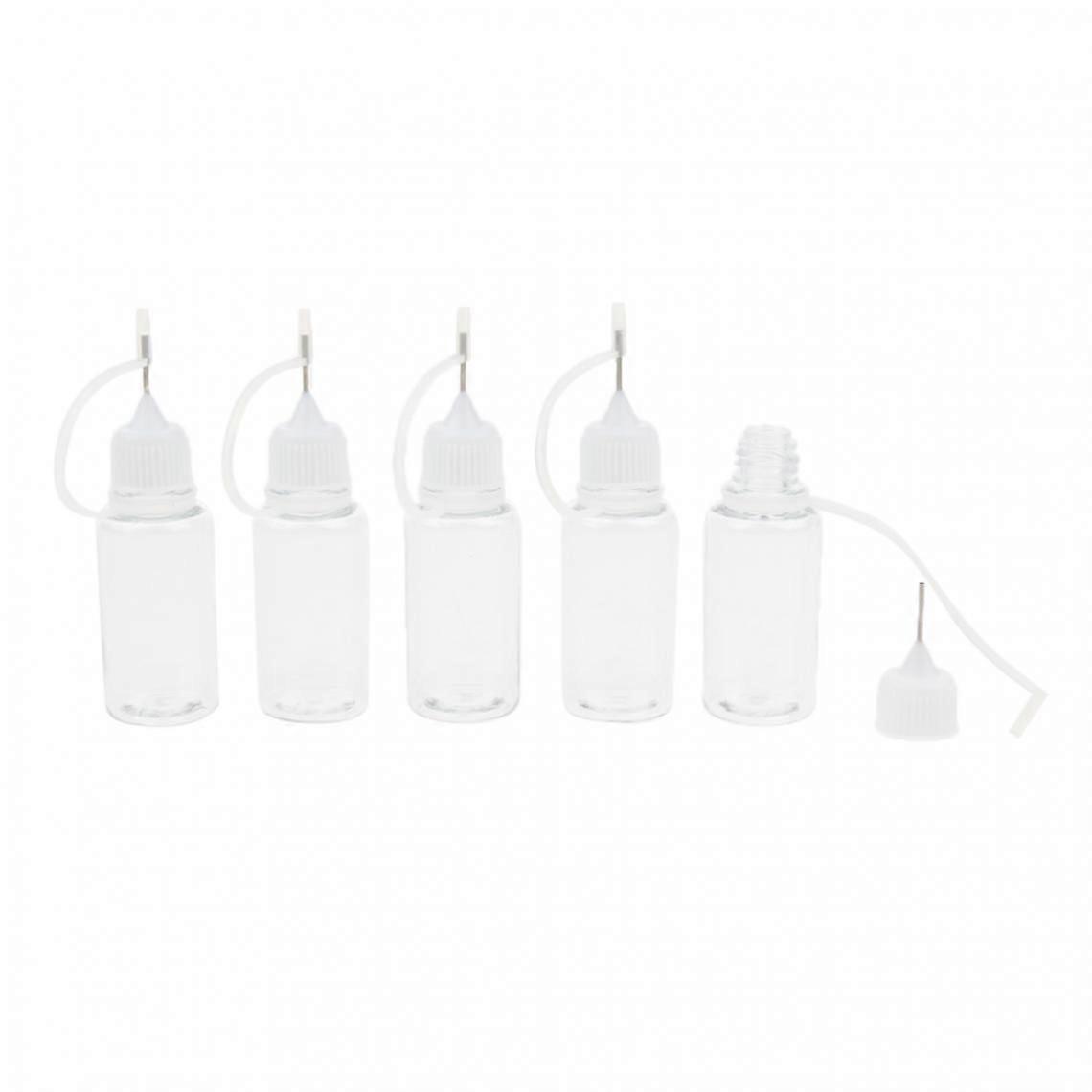 Plastic Needle Tip Dropper Bottles 10ml, 5pcs