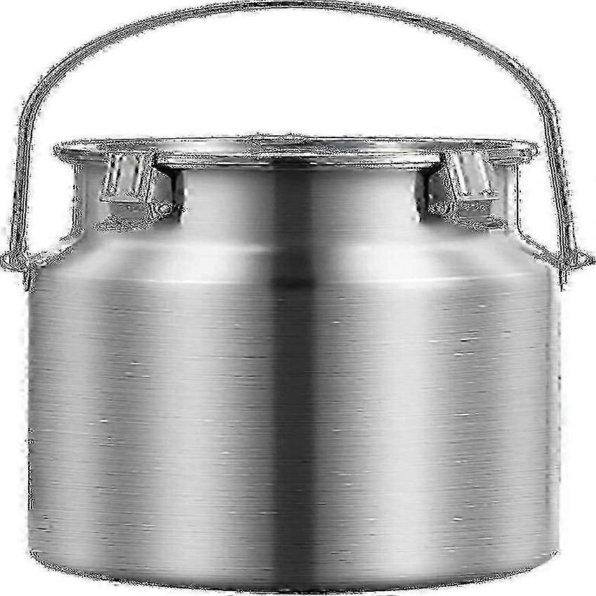 304 bidon de lait en acier inoxydable 3L 5L 10L avec couvercle scellé Seau de transport robuste à poignée unique