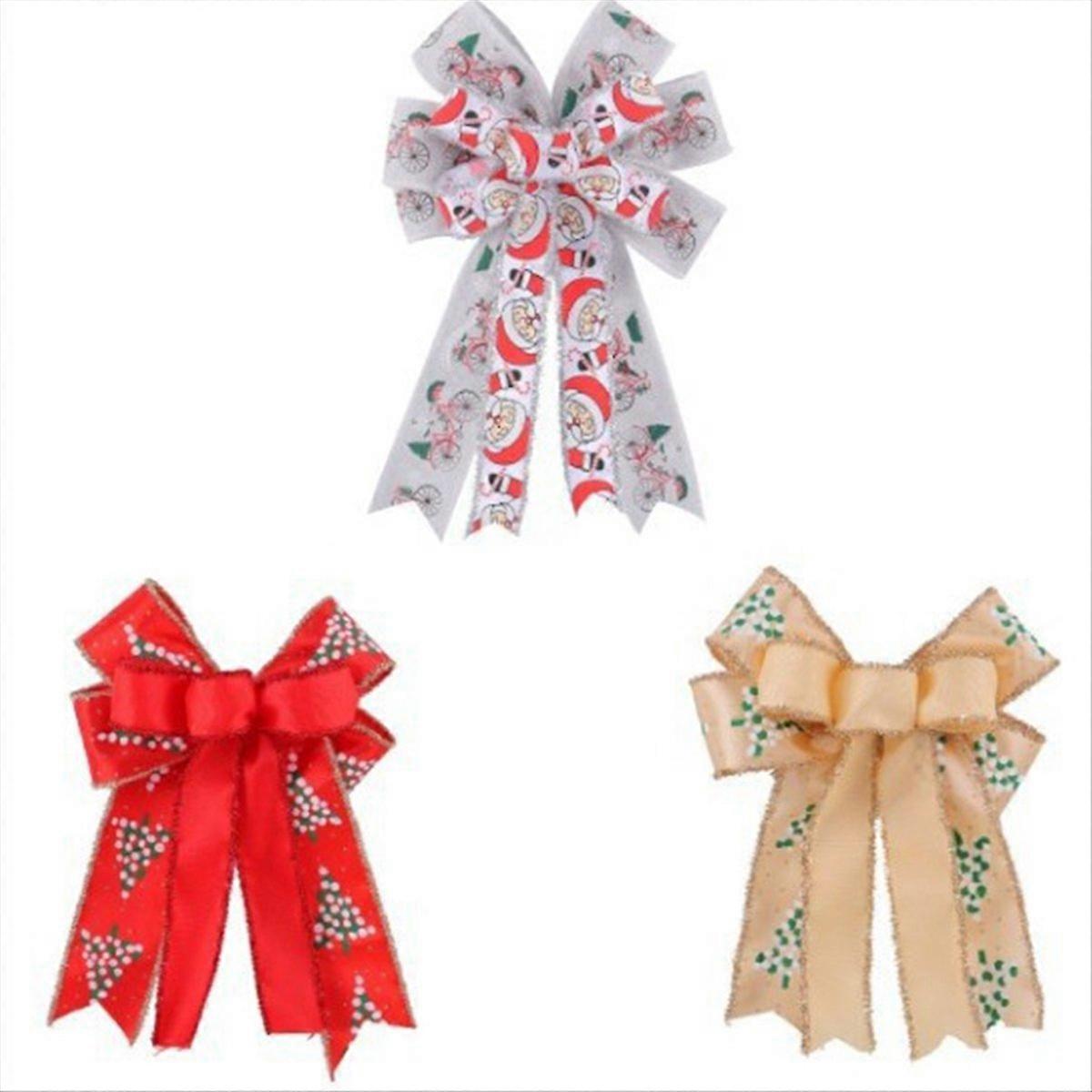 3 pcs Large Christmas Bows