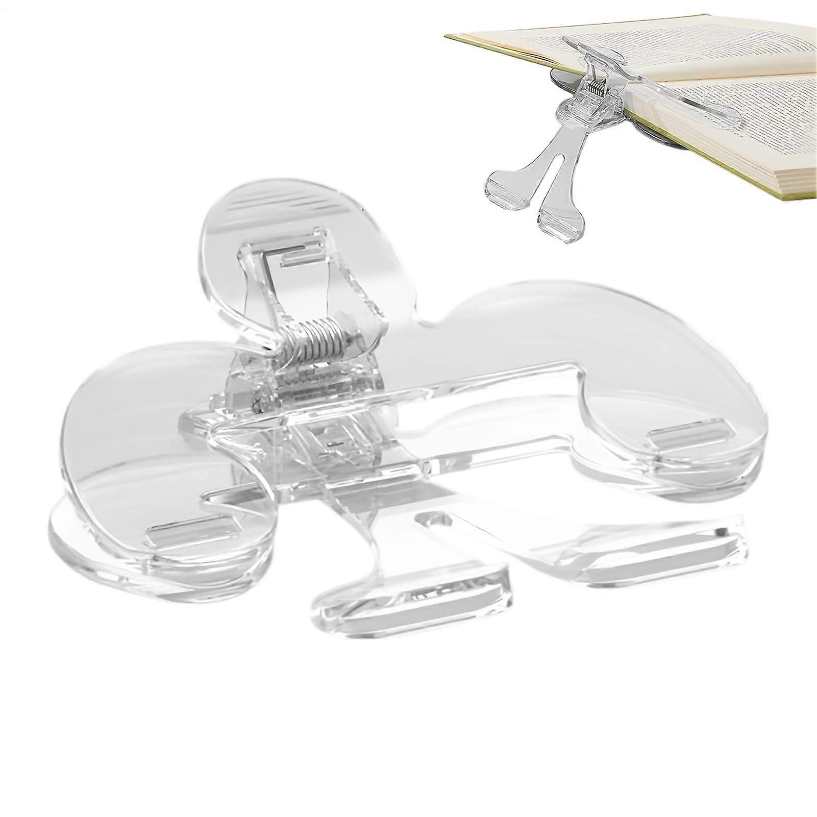 Page Holders For Reading 12 Degree Angled Non Slip Book Clamping Holder Transparent For Classroom Home Cookbook