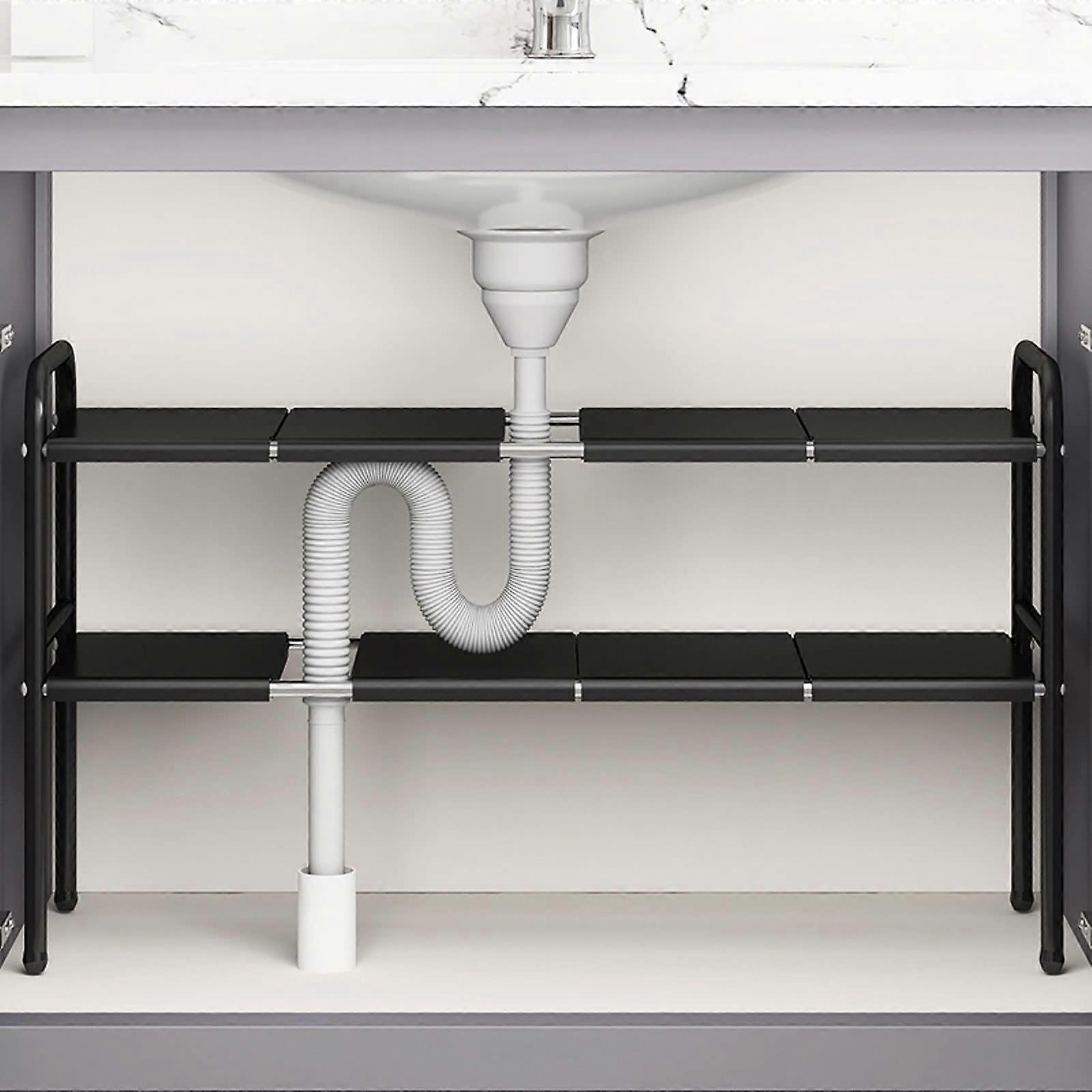 Under Sink Storage Shelf Adjustable Extendable Removable Organiser Kitchen Caddy Rack Multipurpose Bathroom Shoe Shelves