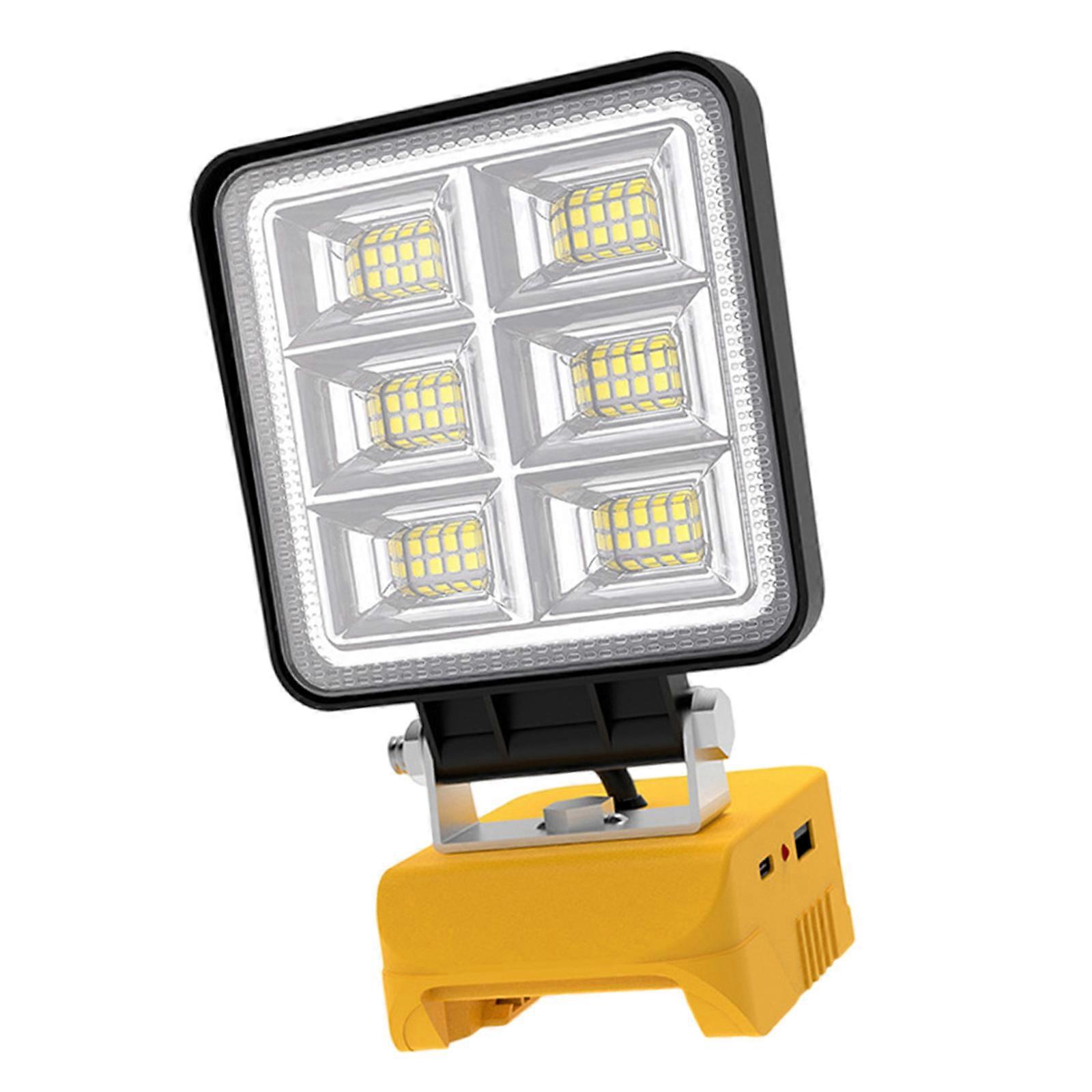48W Portable LED Work Light 5200LM Cordless Work Light Adjustable Base Rechargeable LED Flood Light Outdoor Multicolor