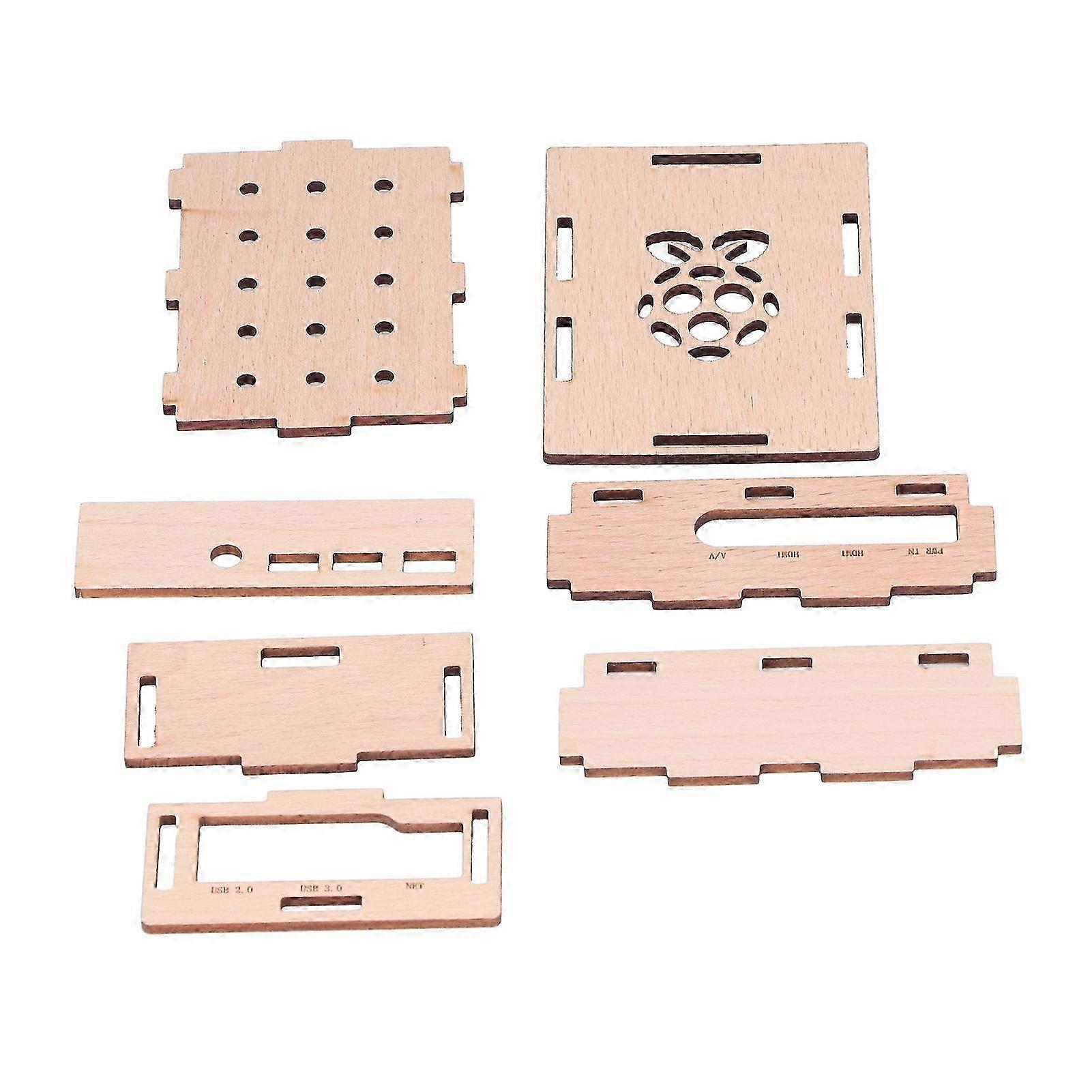 Beech Wood Portable Protective Case Shell for Raspberry Pi 4B 26s