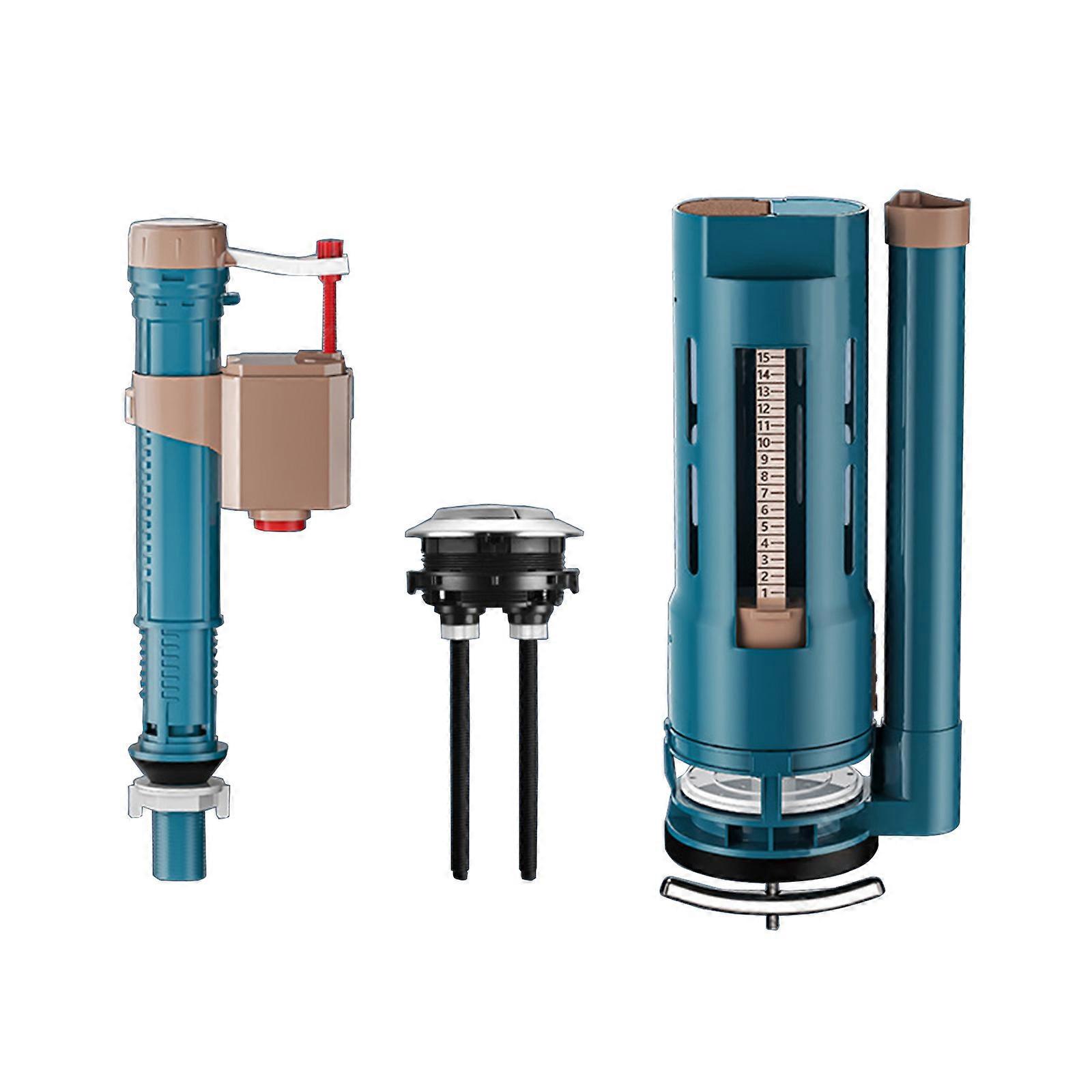 صمامات مدخل صهاريج المرحاض صمامات مخرج المياه بأزرار صمامات مدخل ومخرج المرحاض ملحقات خزانات المرحاض 28 سم