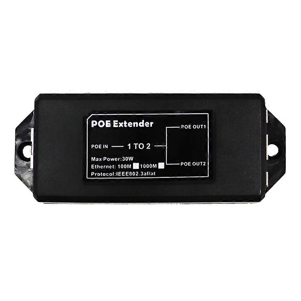  2 Port Gigabit 48V POE Extender 1000Mbps - IEEE 802.3af/At PoE Repeater for IP Camera/NVR/AP, 100m Range Extender