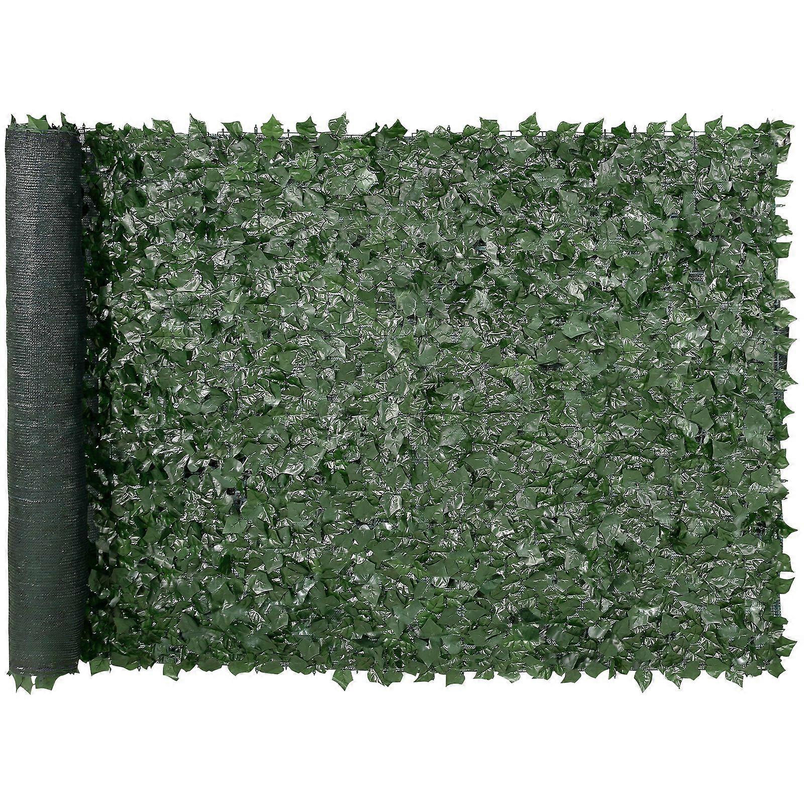Privacy Ivy Fence, 59 x 118in Artificial Green Wall Screen, Greenery Ivy Fence with Mesh Cloth Backing and Strengthened Joint