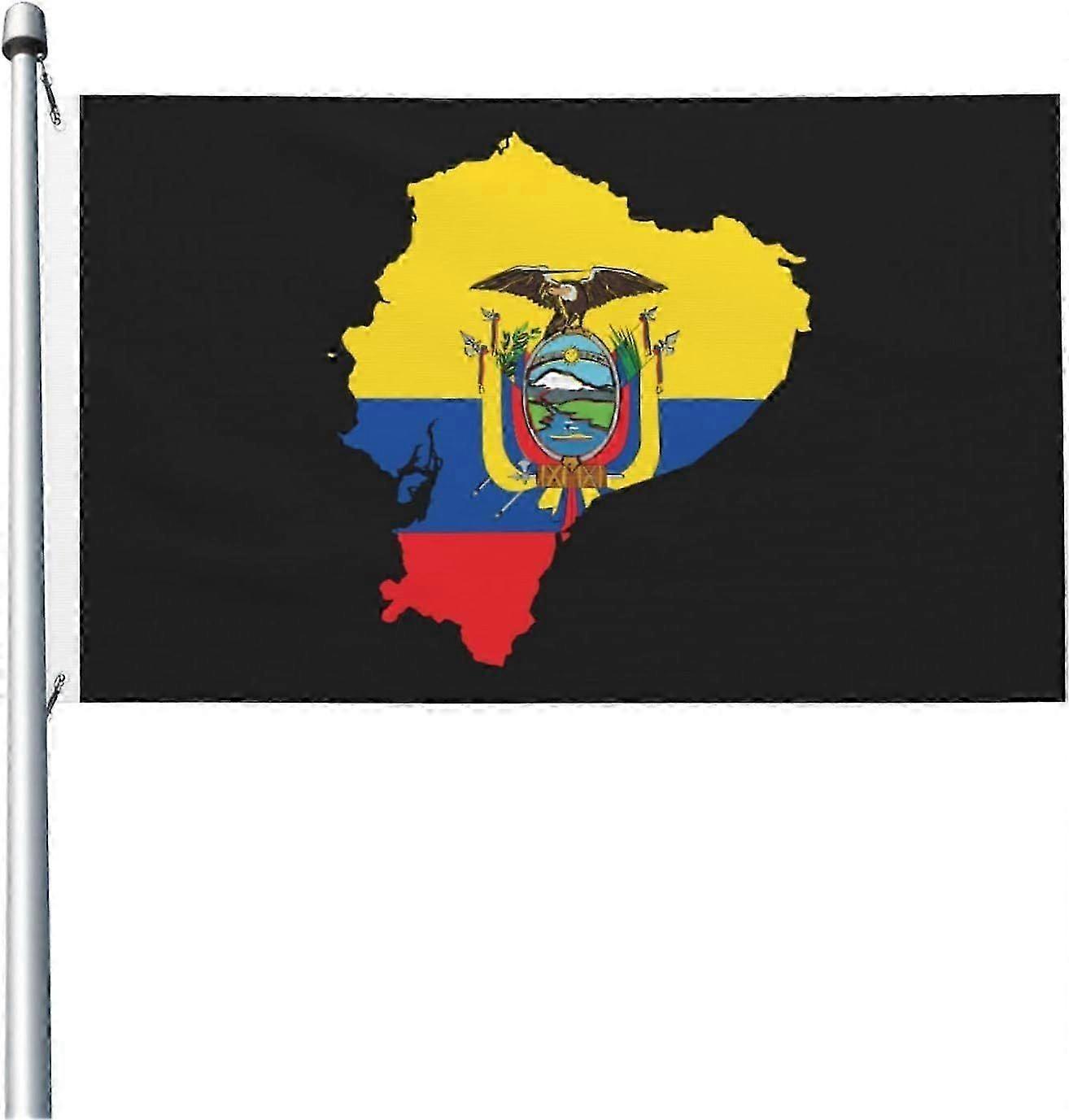 Ecuador Terrain Map Flag Mode A-3269
