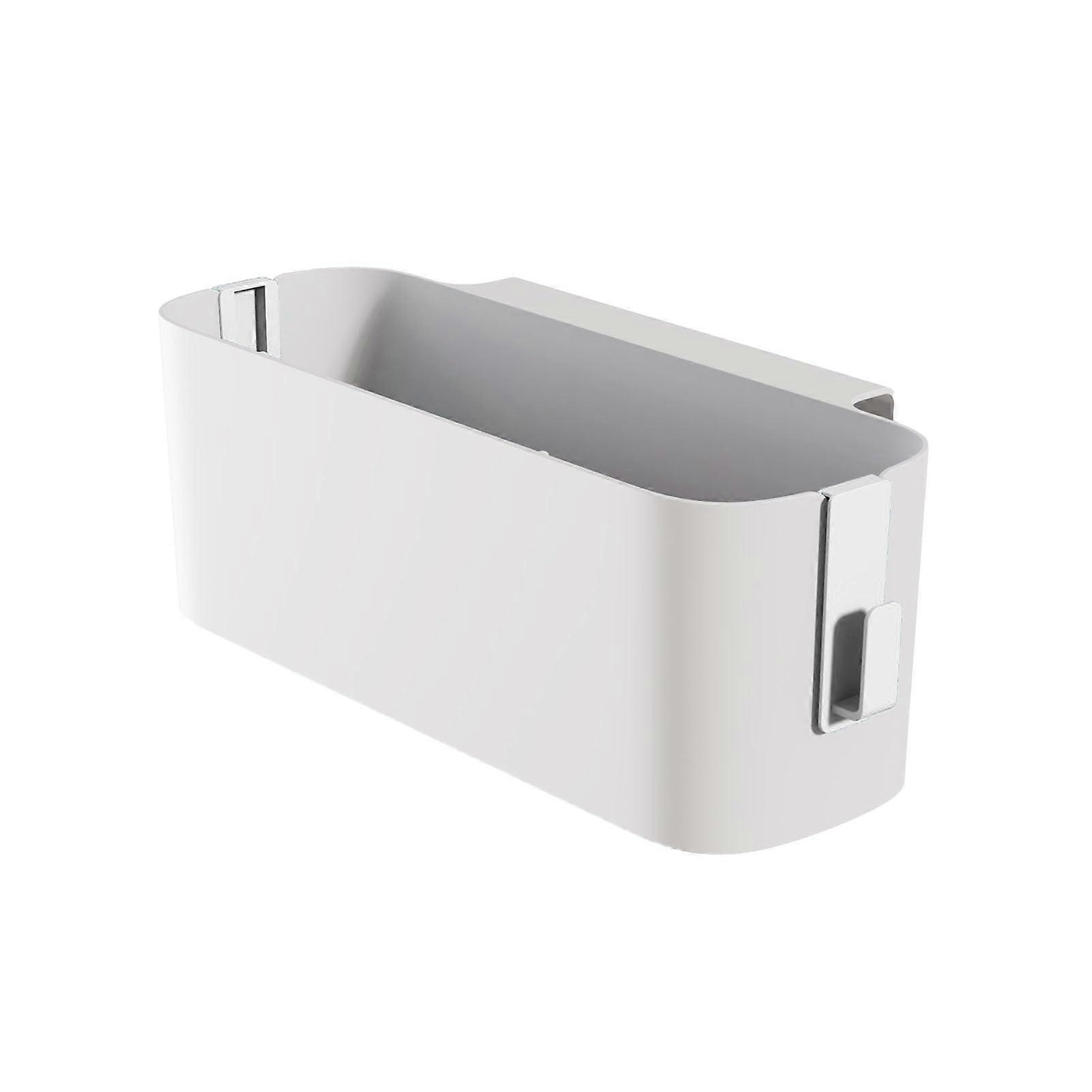 Bedside Storage Caddy Hanging Organizer for Dorm Bed with Tissue Box Holder White