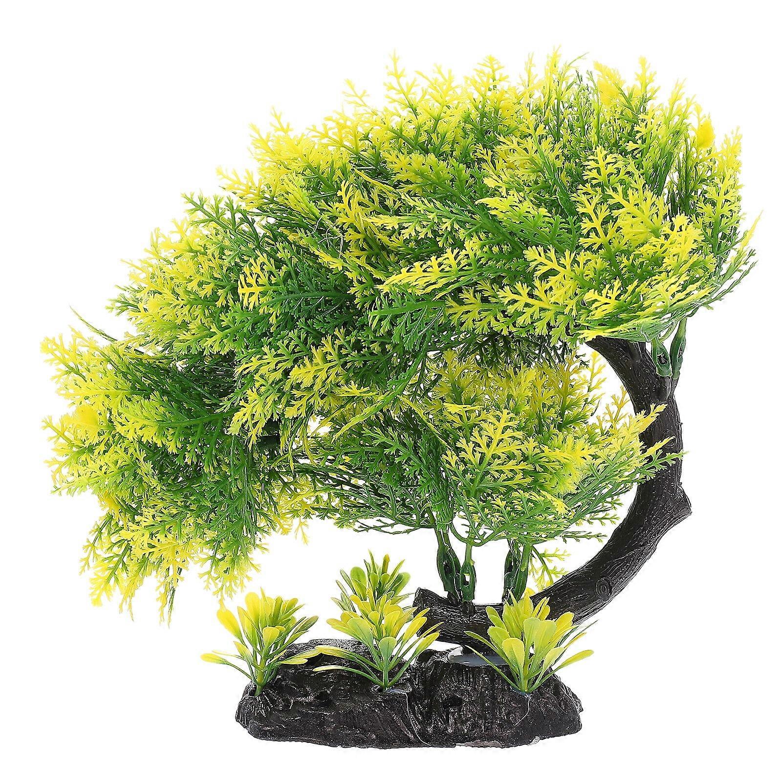 Decorative Artificial Tree Imitated Pine Tree Desktop Aquarium Decor Aquarium Accessory