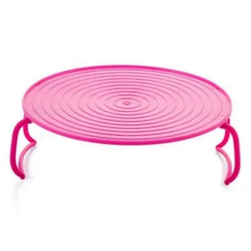 Microwave Heating Layered Steaming Tray Double-Layer Rack Bowl Rack Storage Rack Tools Kitchen Accessories Pink