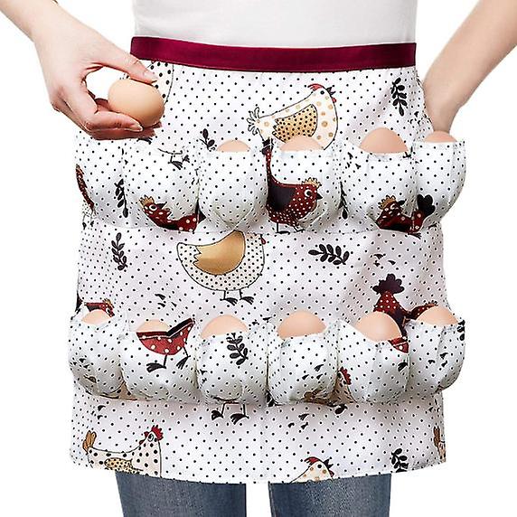 Egg Collecting Apron,Deep Pockets Hen Duck Goose Eggs Holder Aprons