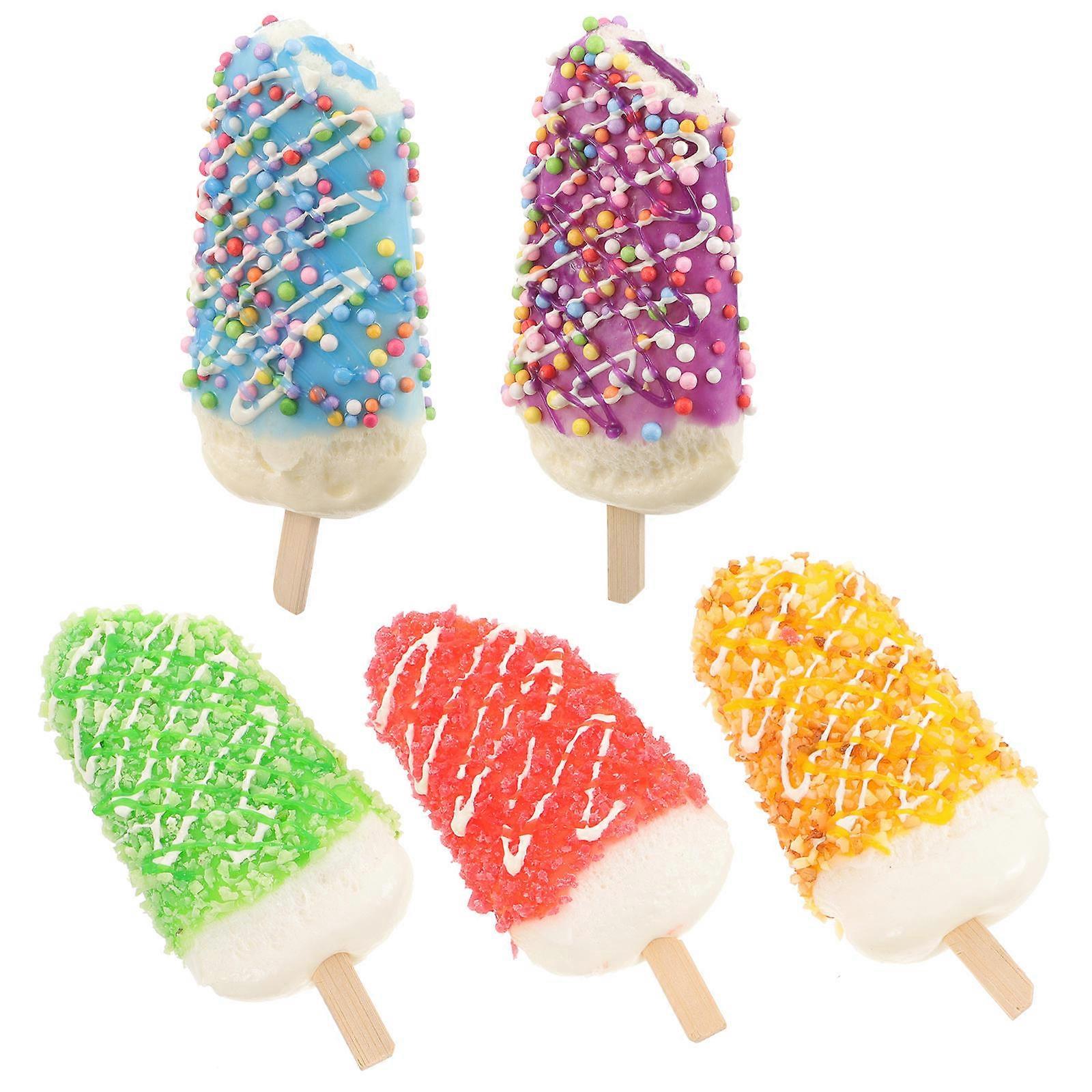 Photo Prop Simulation Ice for Decor 5Pcs Assorted Colors