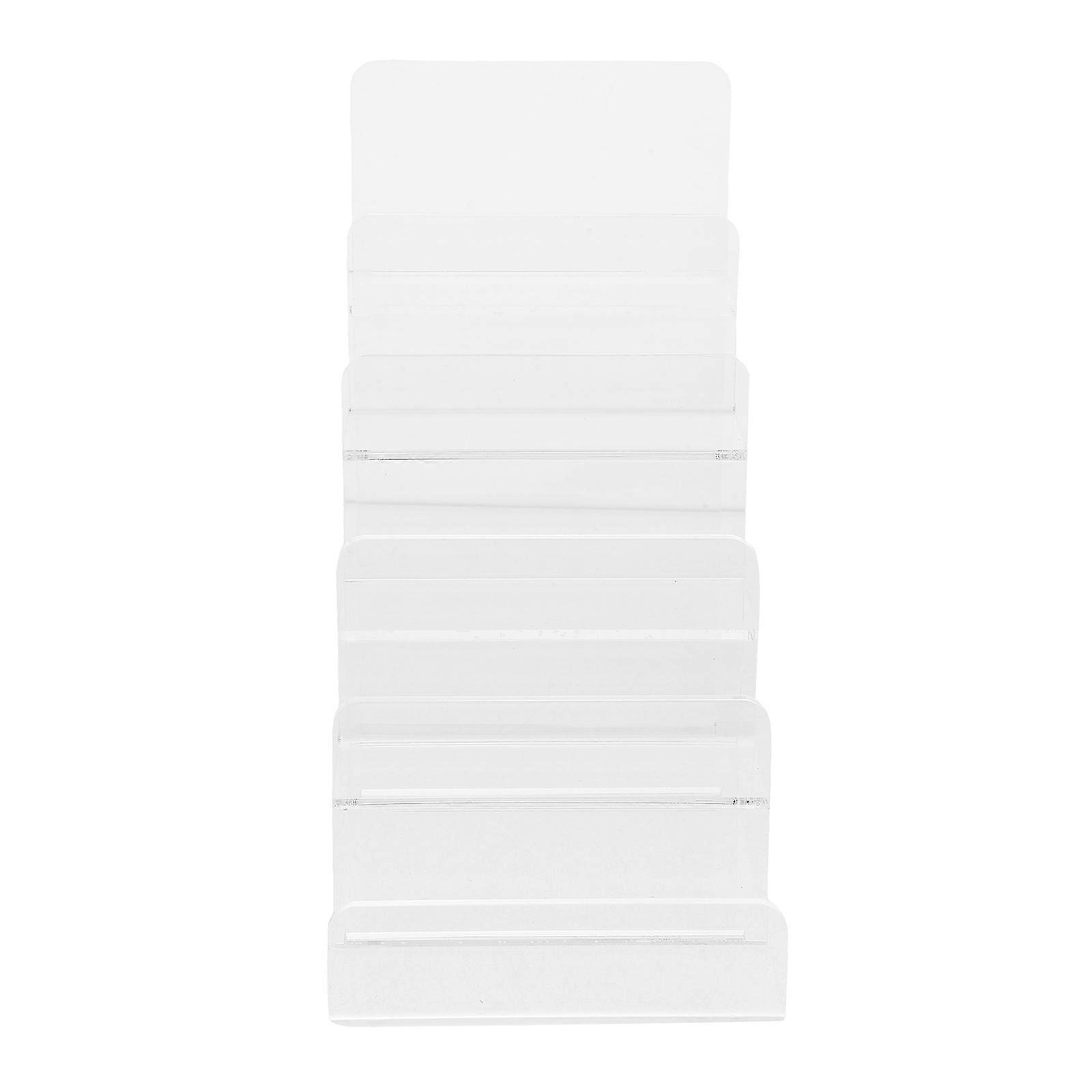 Acrylic Wallet Display Stand for Retail Featuring 5-Tier Transparent Riser