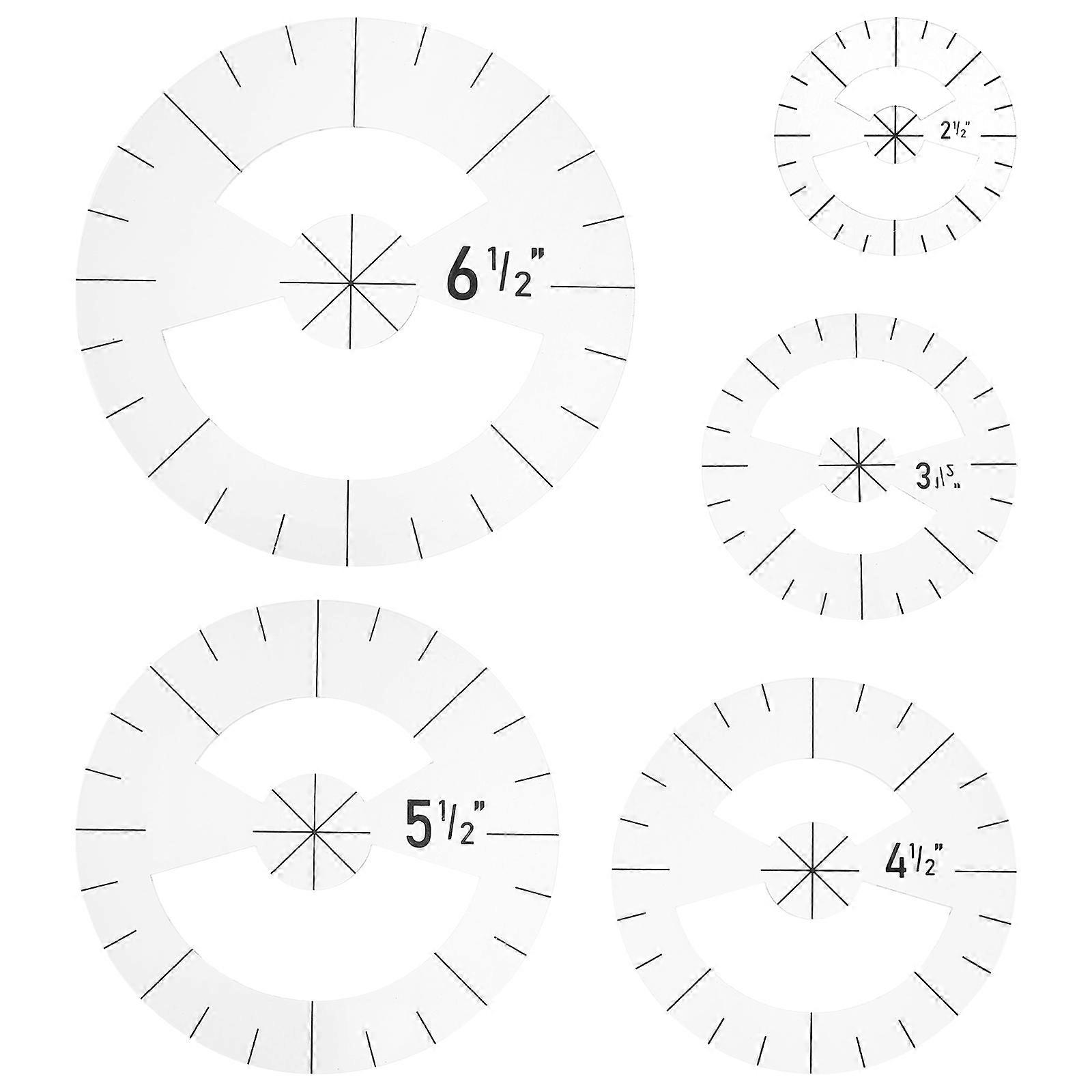 Transparent Patchwork Ruler for Sewing 5Pcs Acrylic Quilting Cutting Templates
