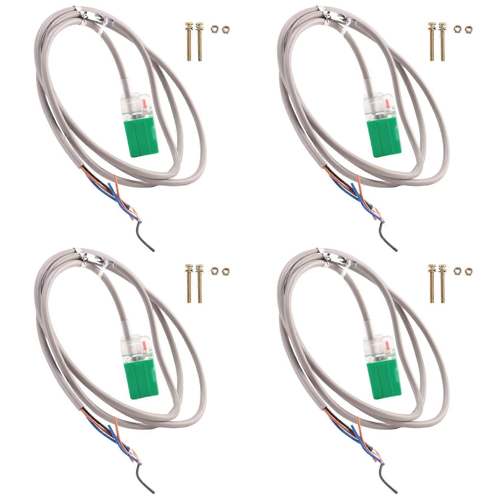 4X PL-05N/P DC 10-30V NPN NO 5mm Square Inductive Proximity Sensor Switch 3 Wire P with Screws